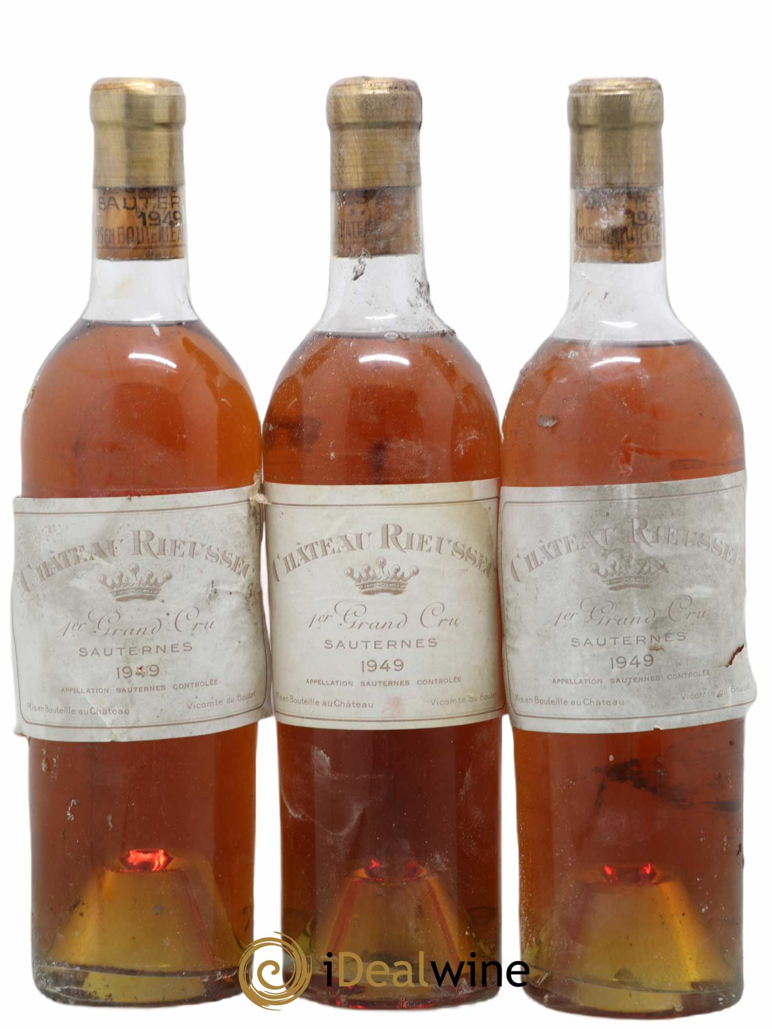 Château Rieussec 1er Grand Cru Classé 1949 - Lotto di 3 bottiglie - 0
