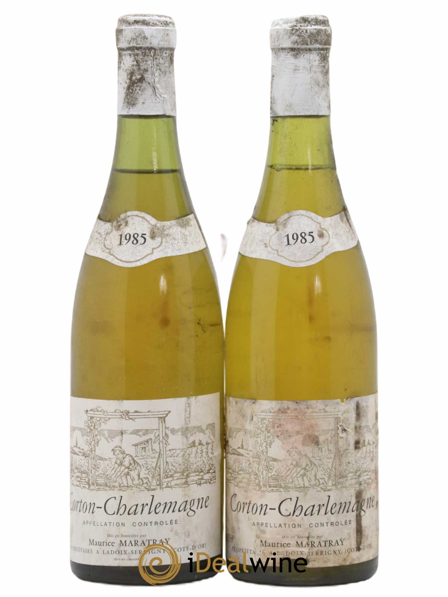 Corton-Charlemagne Grand Cru Maratray 1985 - Lot de 2 bouteilles - 0