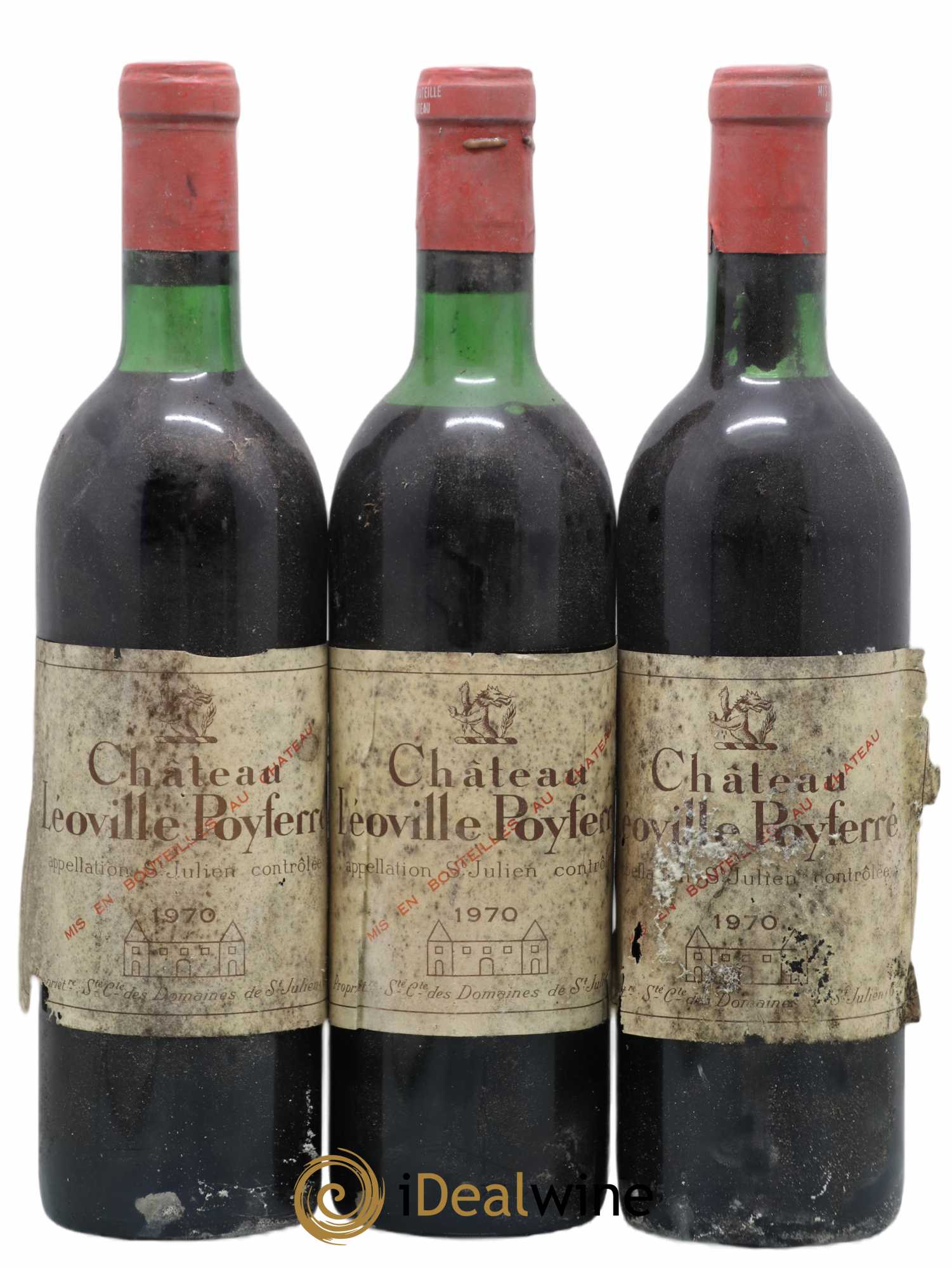 Château Léoville Poyferré 2ème Grand Cru Classé 1970 - Lot of 3 bottles - 0