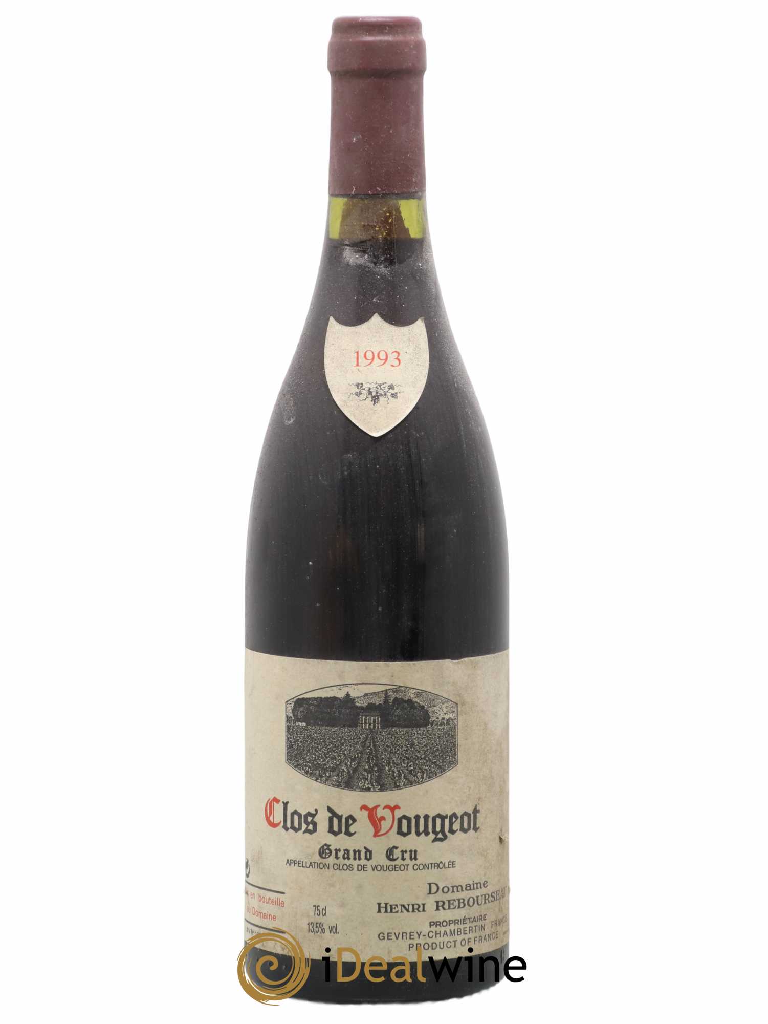 Clos de Vougeot Grand Cru Henri Rebourseau (Domaine) 1993 - Lot de 1 bouteille - 0