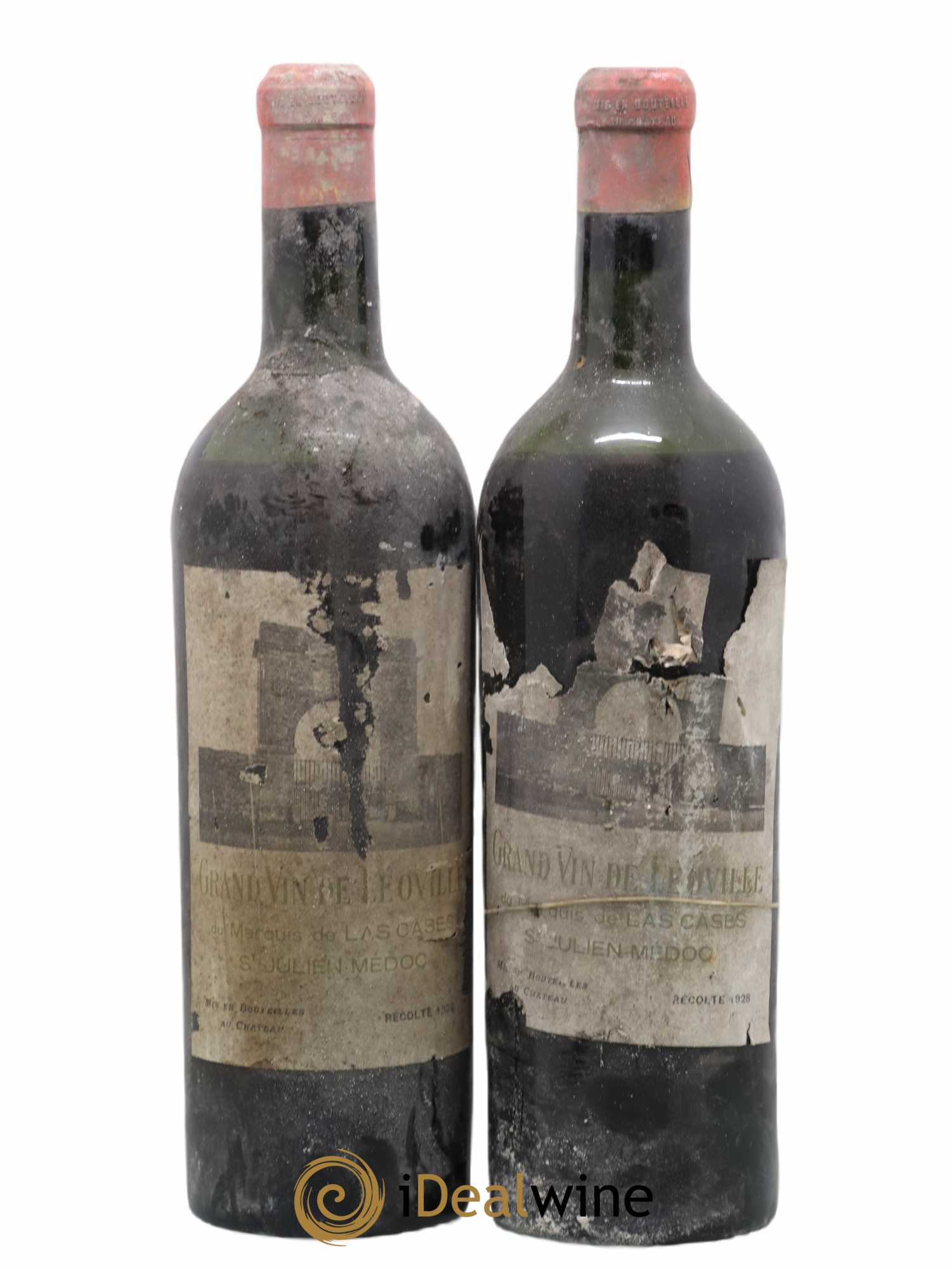 Château Léoville Las Cases 2ème Grand Cru Classé 1928 - Lot de 2 bouteilles - 0