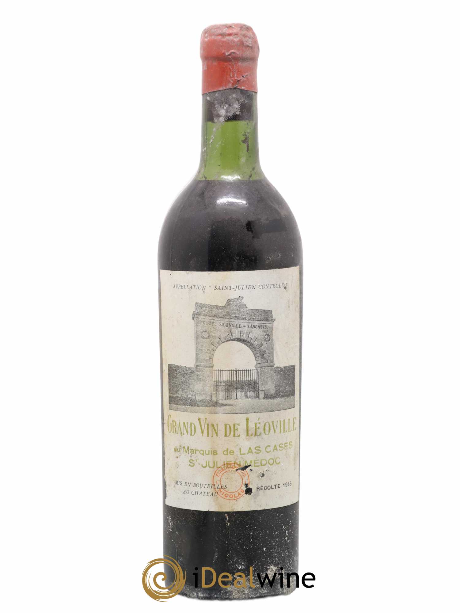 Château Léoville Las Cases 2ème Grand Cru Classé Mise Nicolas 1945 - Lot de 1 bouteille - 0