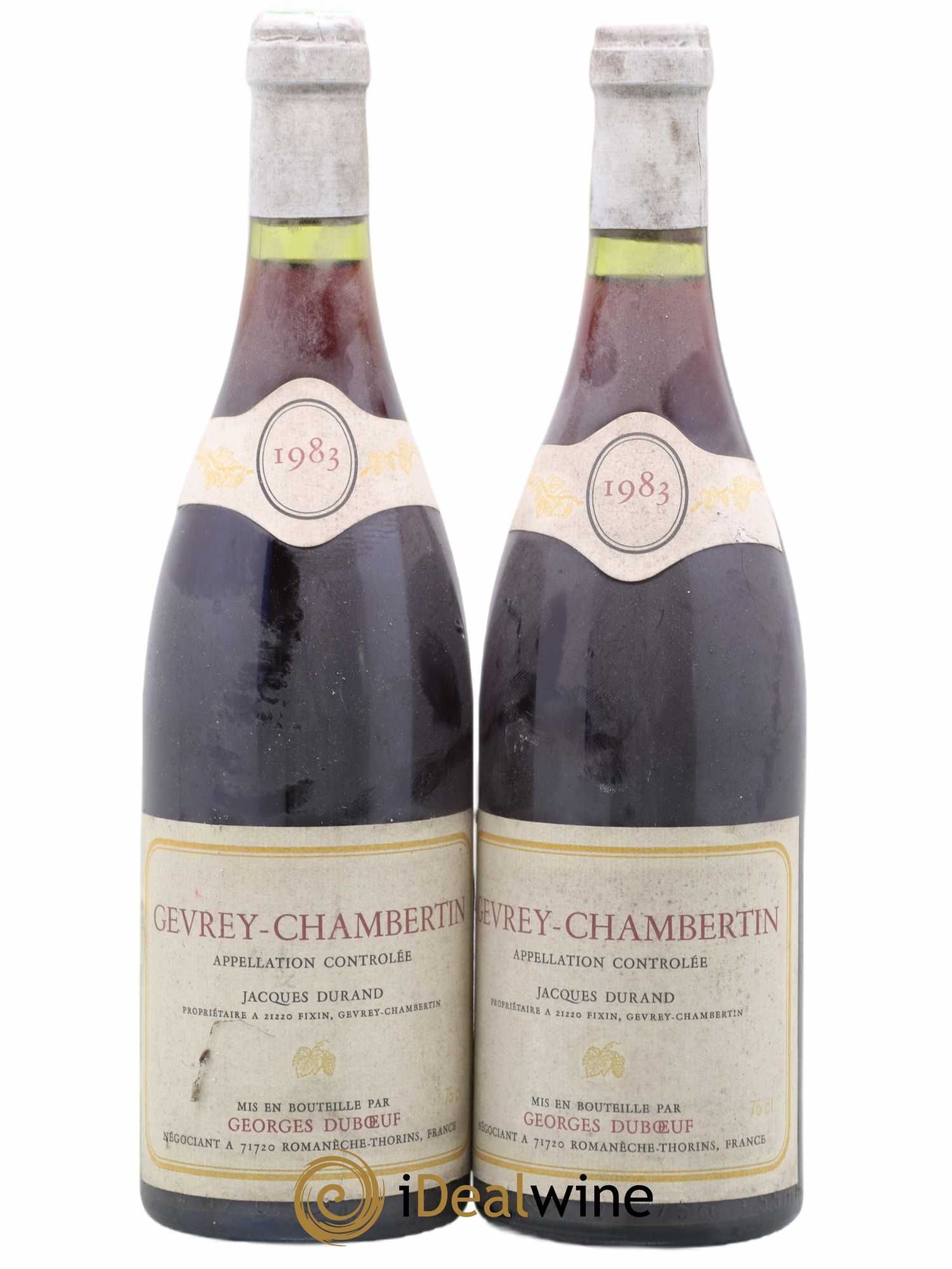 Gevrey-Chambertin Ambroise Jacques Durand G. Duboeuf 1983 - Posten von 2 Flaschen - 0