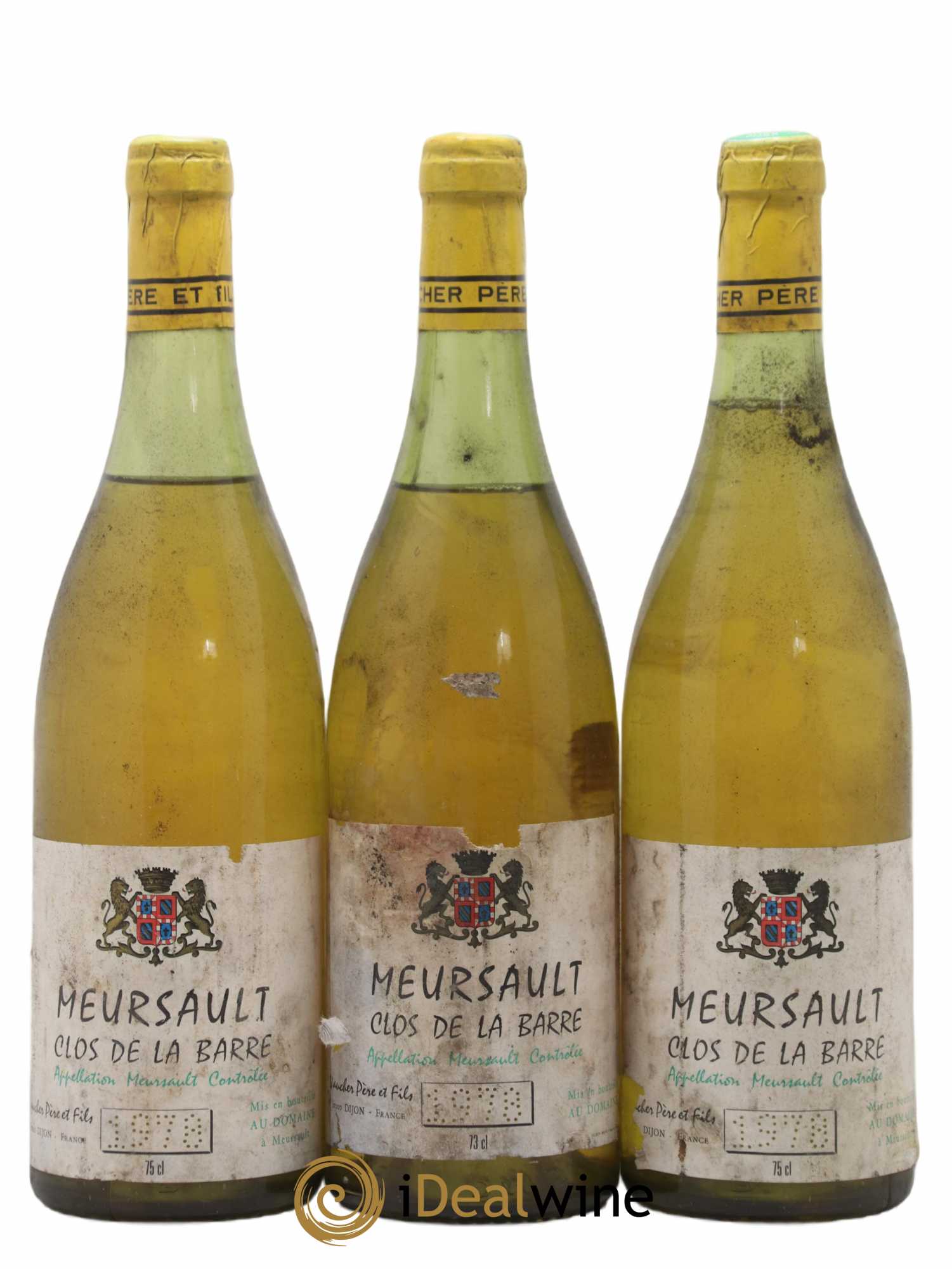 Meursault Clos de la Barre Vaucher 1978 - Posten von 3 Flaschen - 0