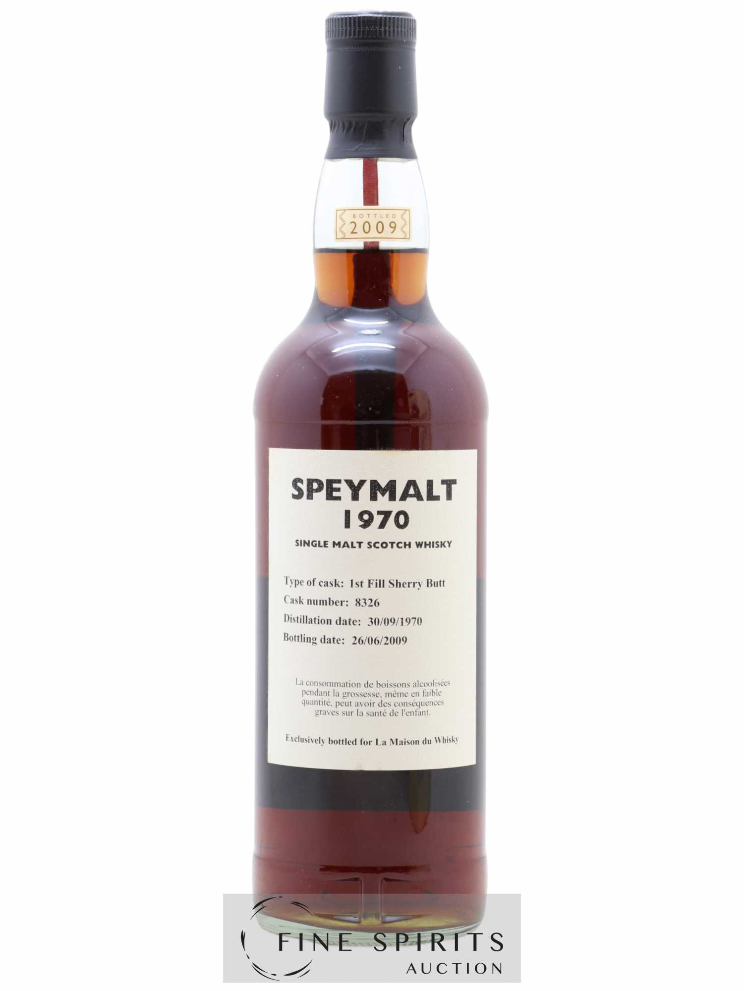 Speymalt From Macallan 1970 Gordon & MacPhail 1st Fill Sherry Butt - Cask n°8326 - bottled 2009 LMDW - Lot de 1 bouteille - 1