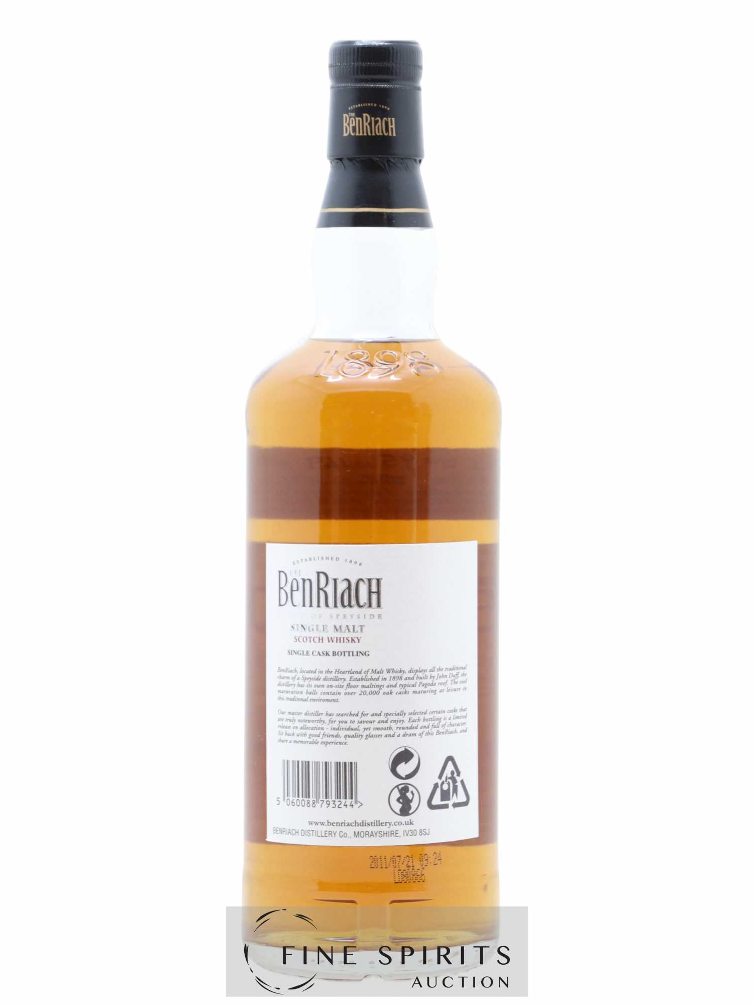 Benriach 39 years 1972 Of. Hogshead Cask n°802 - One of 169 - bottled 2011 Limited Release - Lot de 1 bouteille - 2
