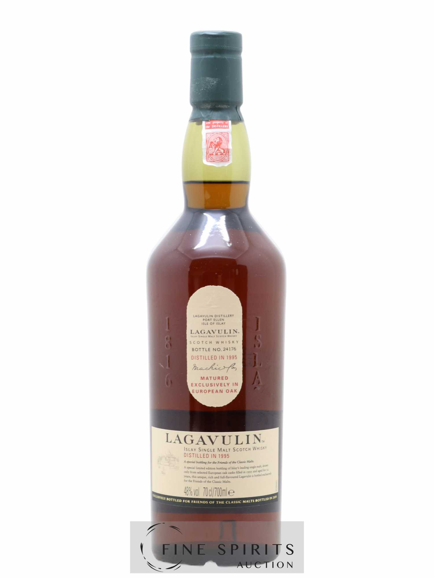 Lagavulin 12 years 1995 Of. European Oak bottled 2008 Friends of the Classic Malts Limited Edition - Lot of 1 bottle - 1