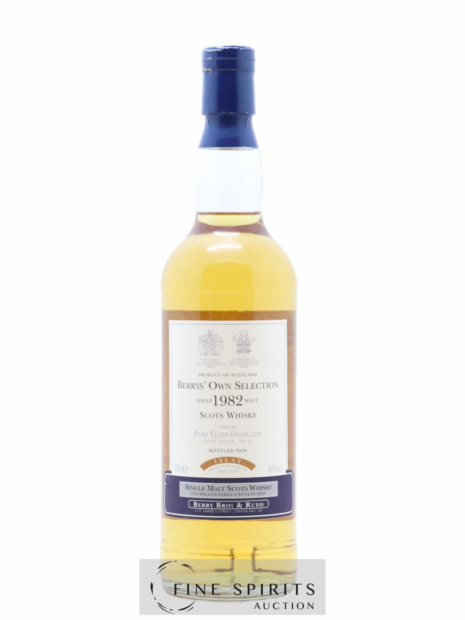Port Ellen 1982 Berry Bros & Rudd Casks n°2030-2035 - bottled 2008 Berry's Own Selection - Posten von 1 Flasche - 0