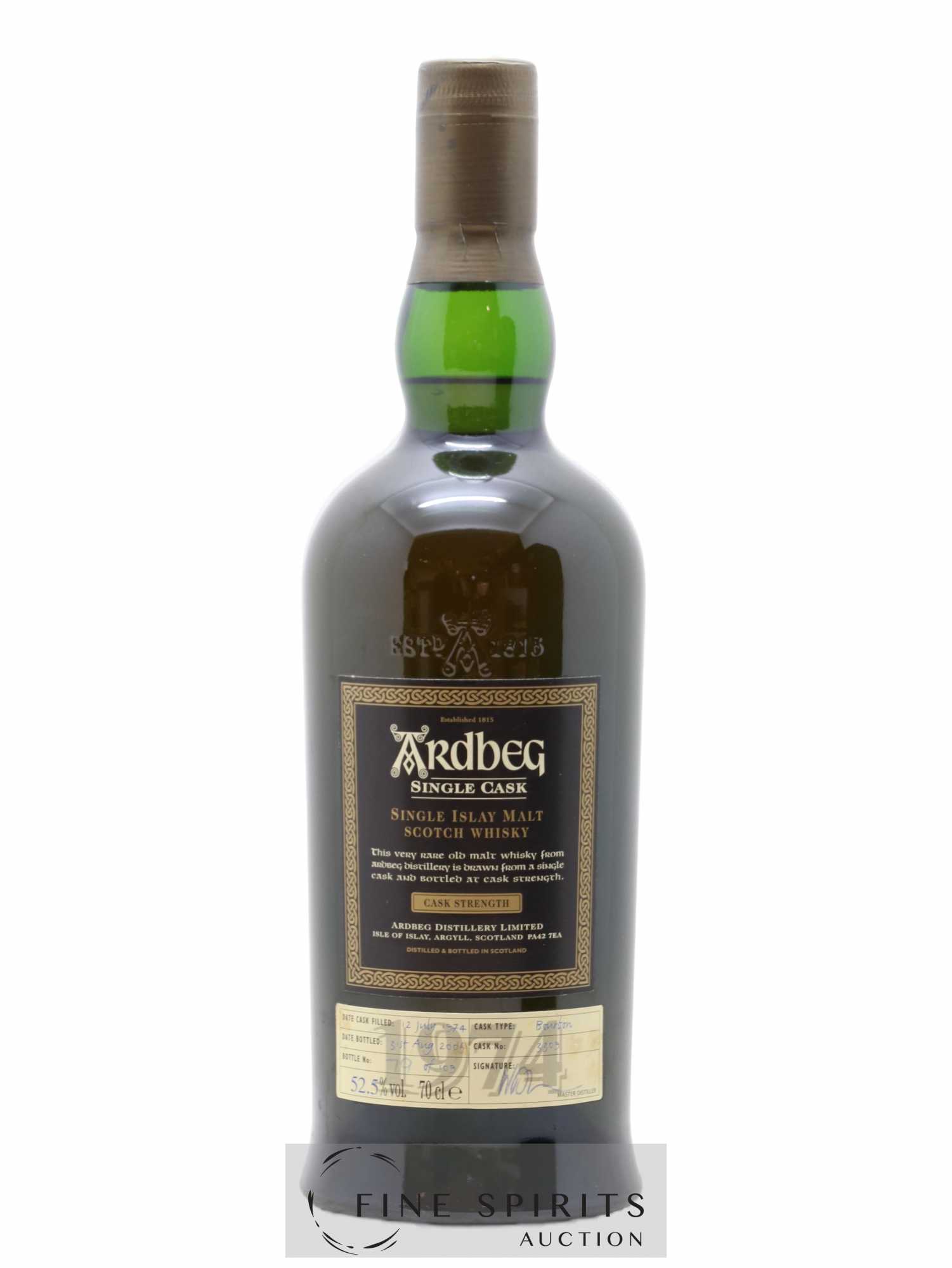 Ardbeg 1974 Of. Single Cask n°3309 - One of 109 - bottled 2006 - Lot de 1 bouteille - 1