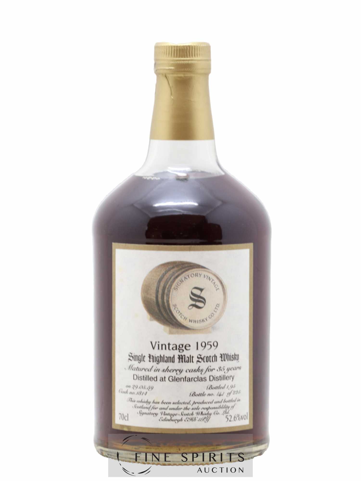 Glenfarclas 35 years 1959 Signatory Vintage Sherry Cask n°1814 - One of 225 - bottled 1995 - Posten von 1 Flasche - 1