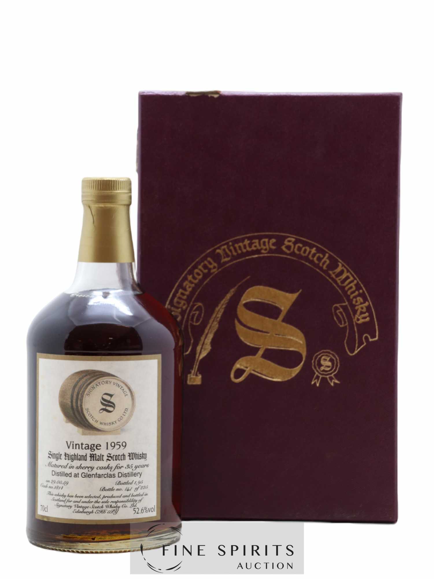 Glenfarclas 35 years 1959 Signatory Vintage Sherry Cask n°1814 - One of 225 - bottled 1995 - Posten von 1 Flasche - 0