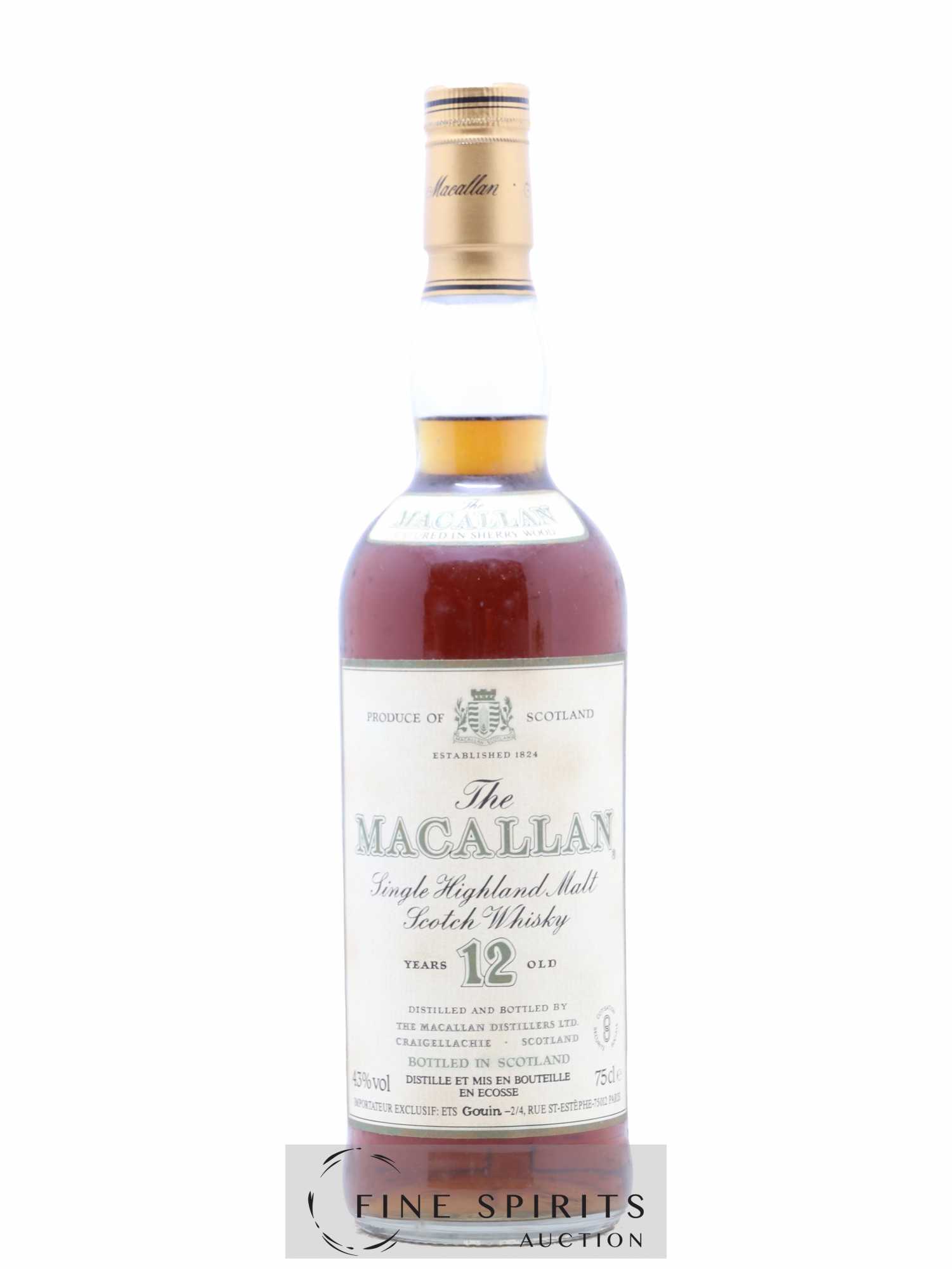 Macallan (The) 12 years Of. Sherry Wood Matured Ets Gouin Import - Lot de 1 bouteille - 1