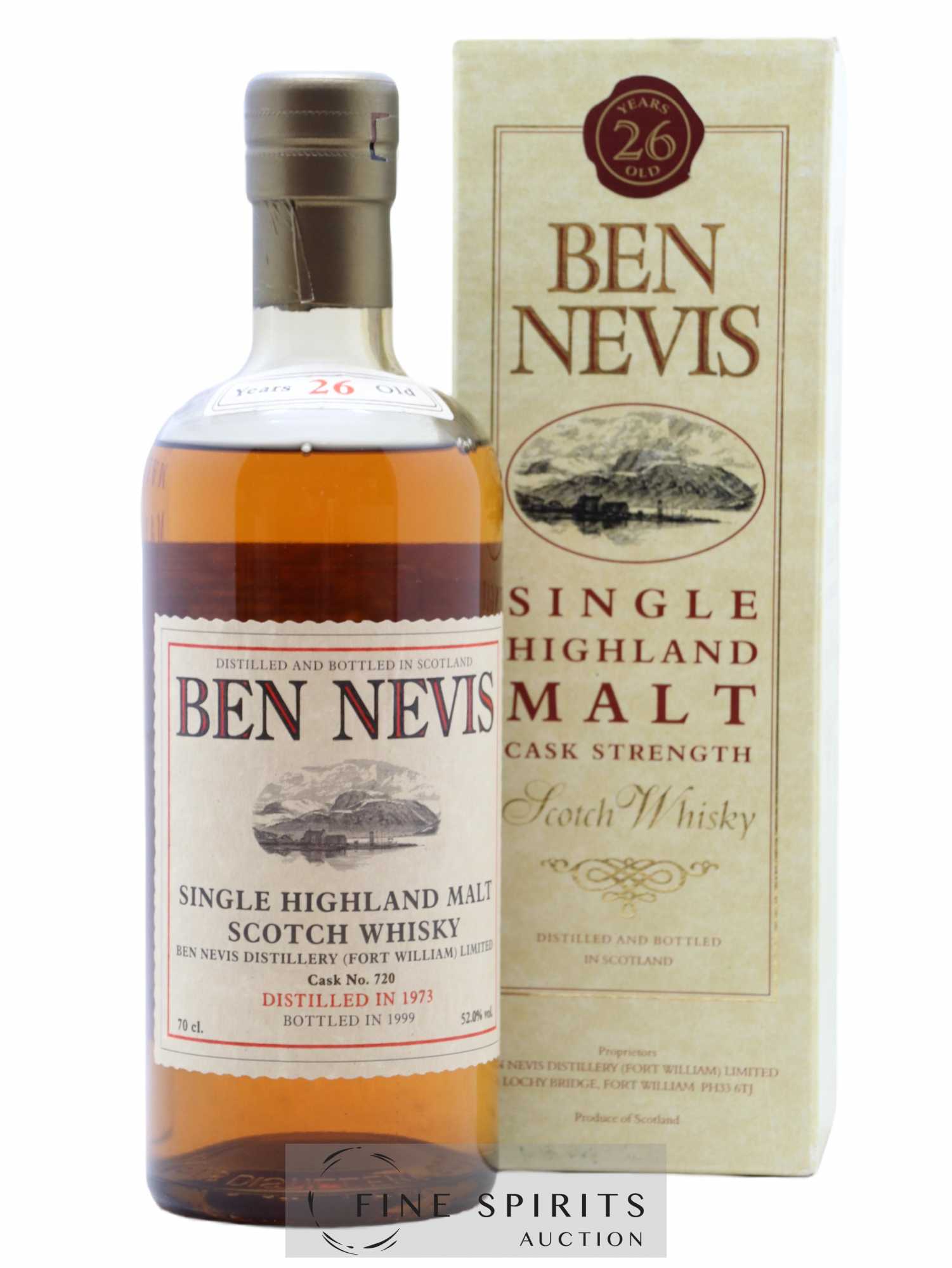Ben Nevis 26 years 1973 Of. Cask n°720 - bottled 1999 - Lot de 1 bouteille - 0