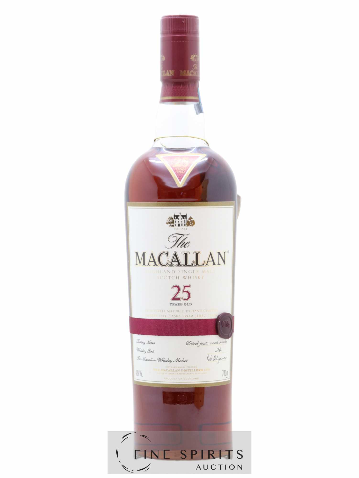Macallan (The) 25 years Of. Sherry Oak Casks - Lot de 1 bouteille - 1