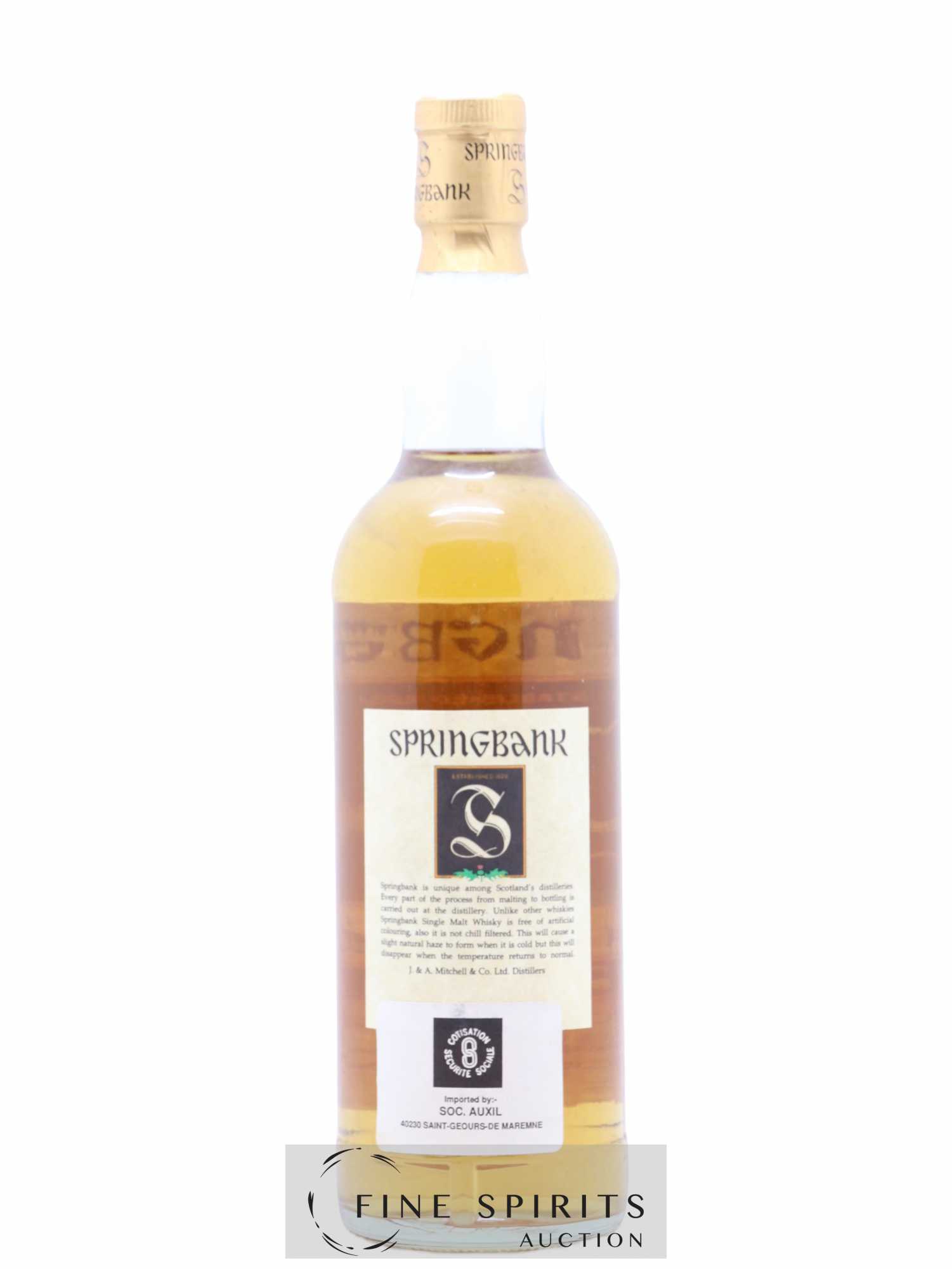 Springbank 15 years Of. Parchment Label - Posten von 1 Flasche - 2