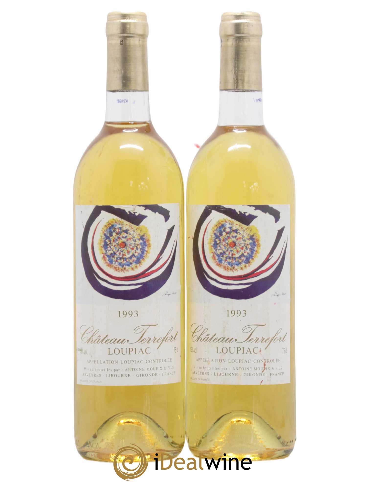 Loupiac Château Terrefort 1993 - Lotto di 2 bottiglie - 0