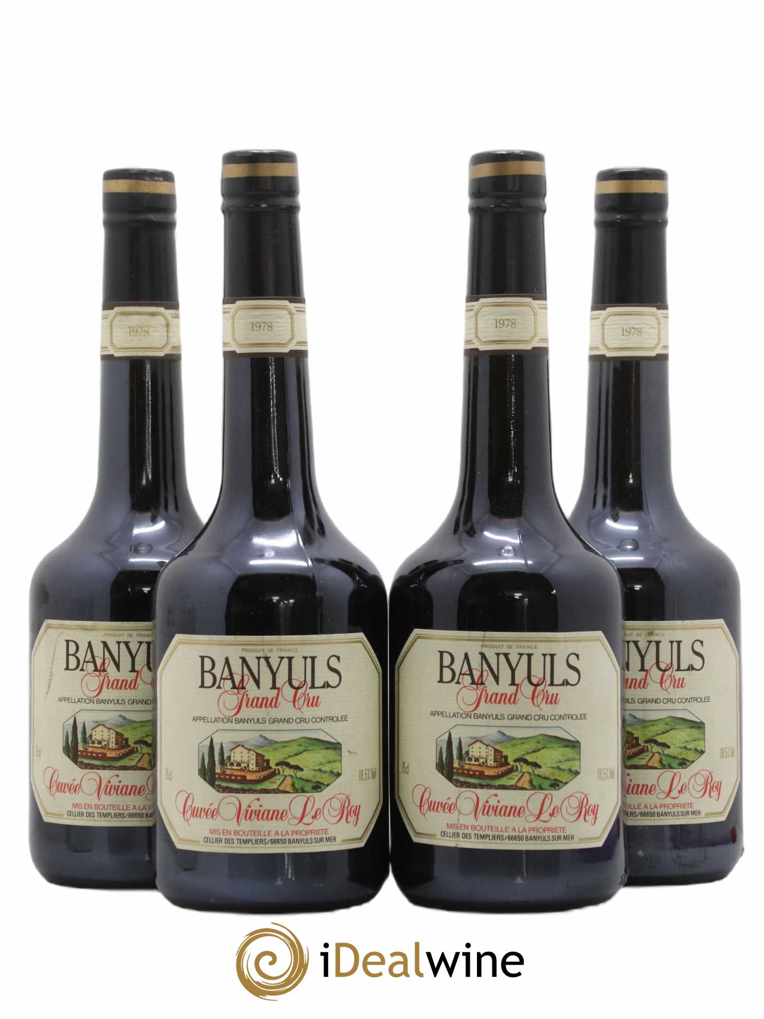 Banyuls Domaine Templier Viviane Le Roy 1978 - Posten von 4 Flaschen - 0