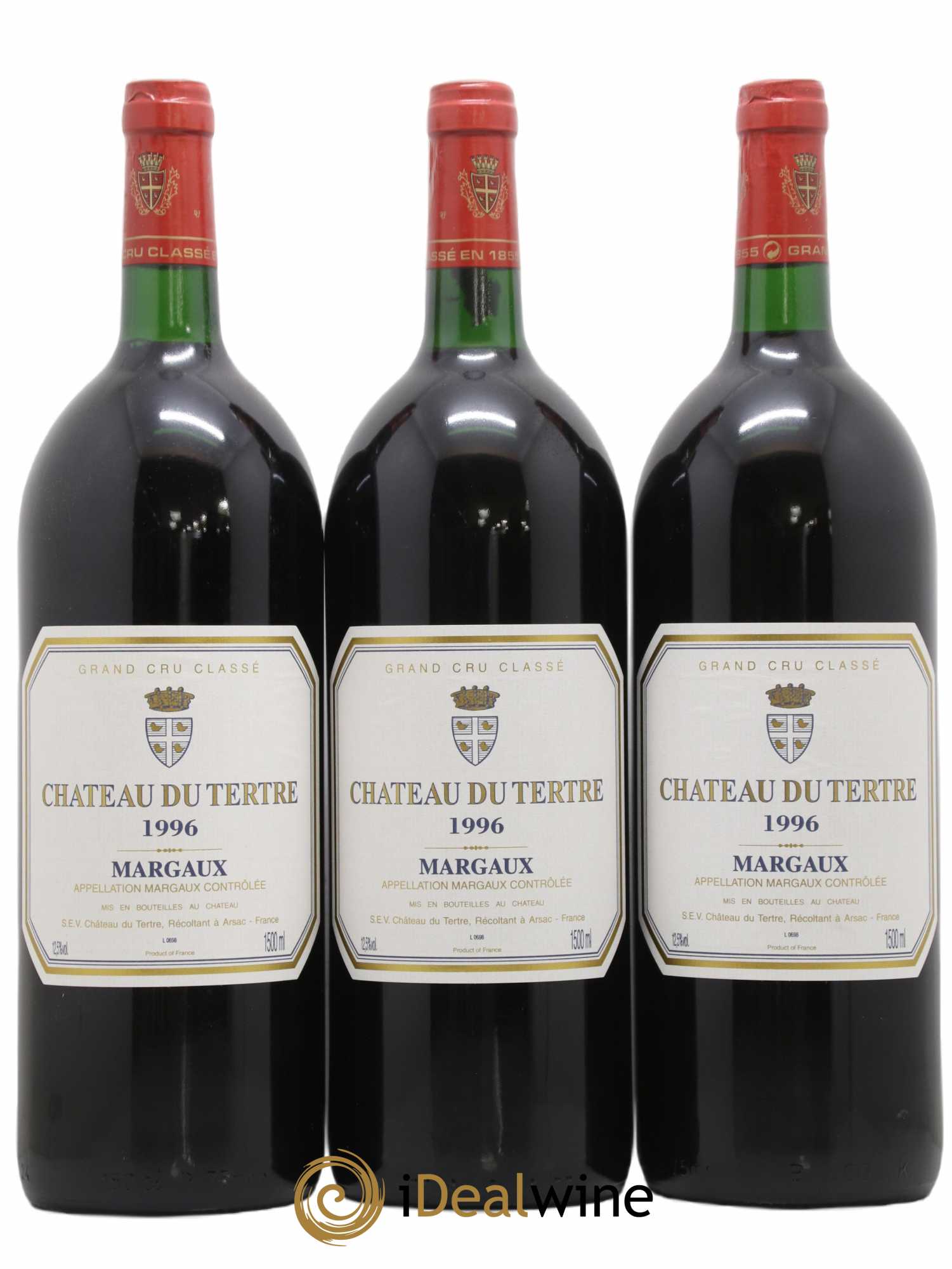 Château du Tertre 5ème Grand Cru Classé 1996 - Lot de 3 magnums - 0