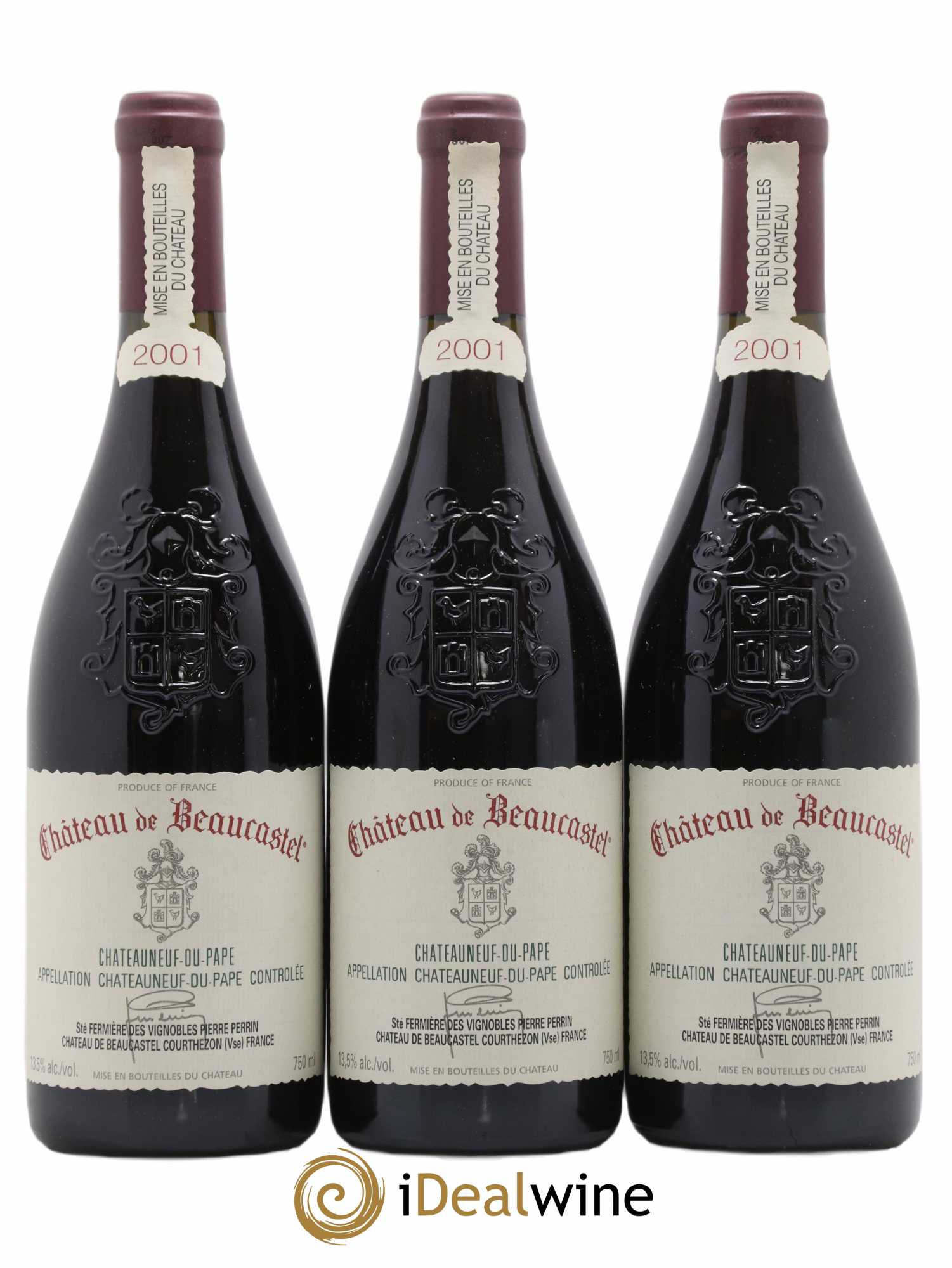 Châteauneuf-du-Pape Château de Beaucastel Famille Perrin 2001 - Lot de 12 bouteilles - 2
