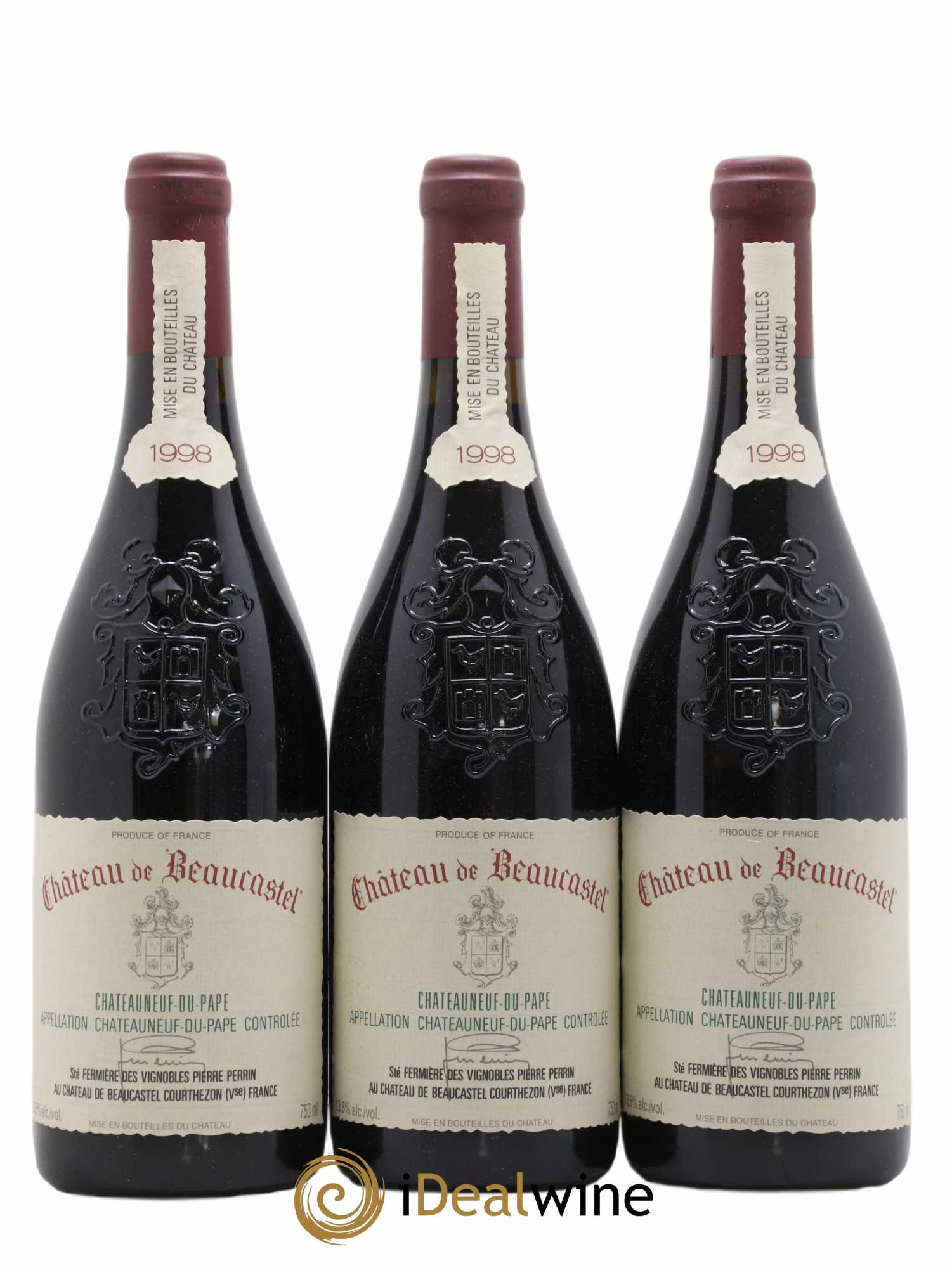 Châteauneuf-du-Pape Château de Beaucastel Famille Perrin 1998 - Lot de 12 bouteilles - 1