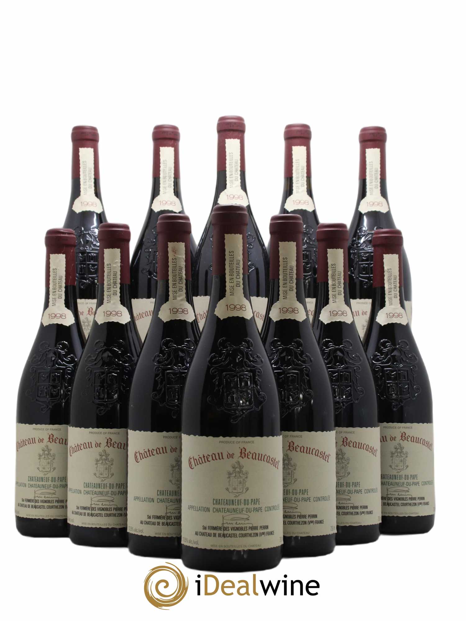 Châteauneuf-du-Pape Château de Beaucastel Famille Perrin 1998 - Lot de 12 bouteilles - 0
