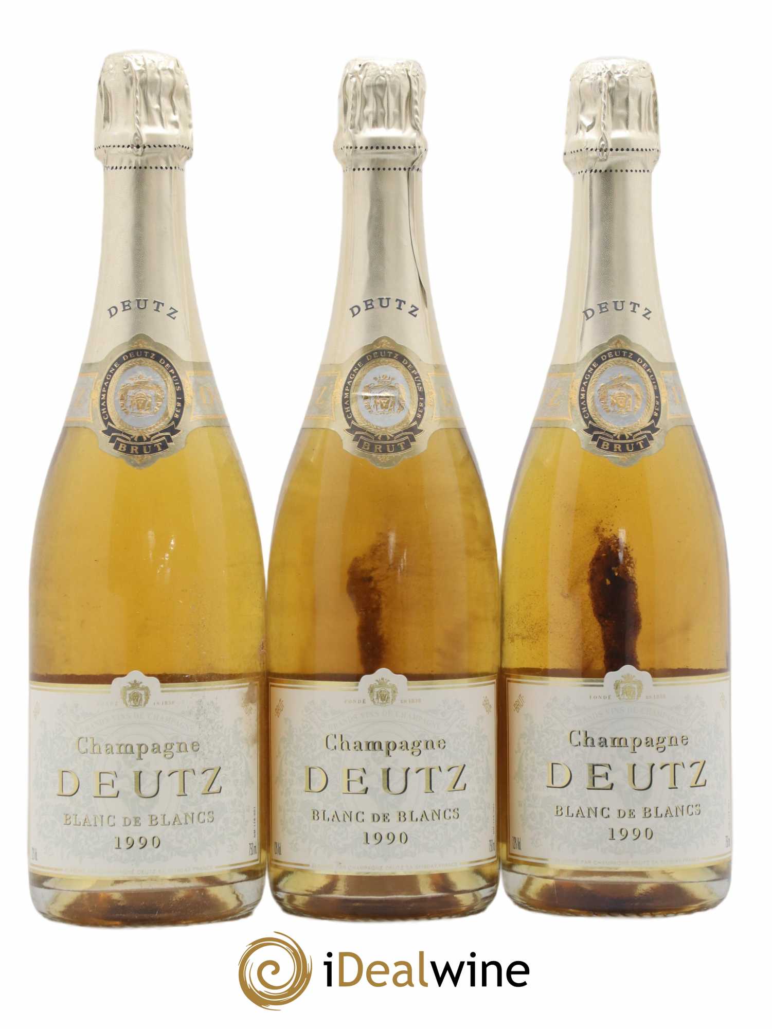 Blanc de Blancs Brut Deutz 1990 - Lot de 3 bouteilles - 0