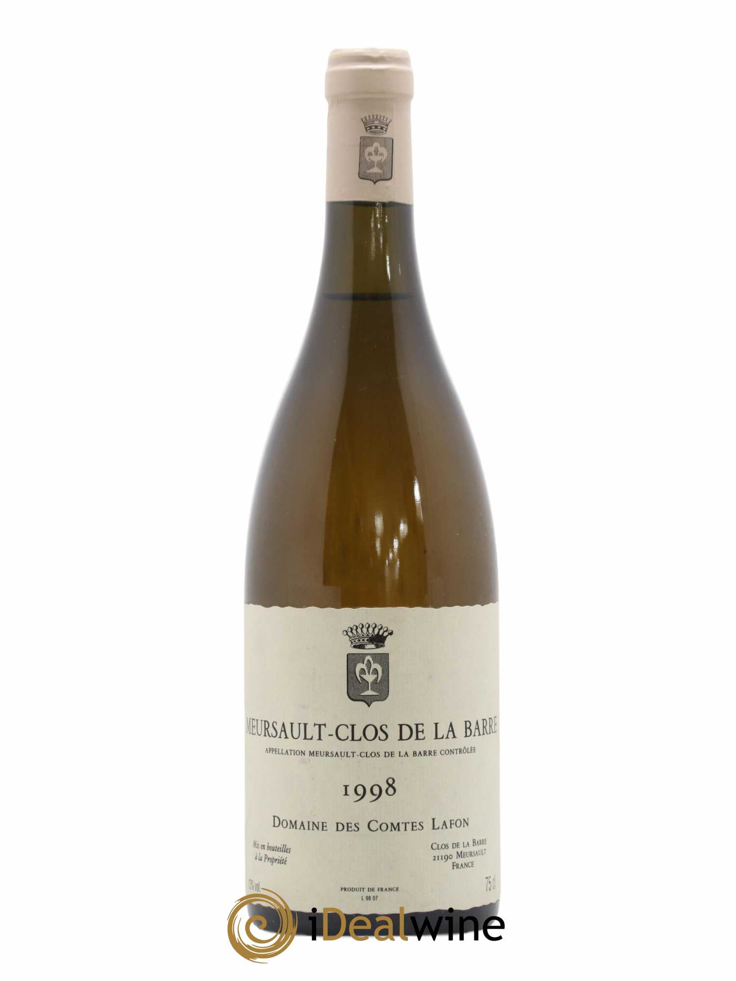 Meursault Clos de la Barre Comtes Lafon (Domaine des) 1998 - Lot de 1 bouteille - 0