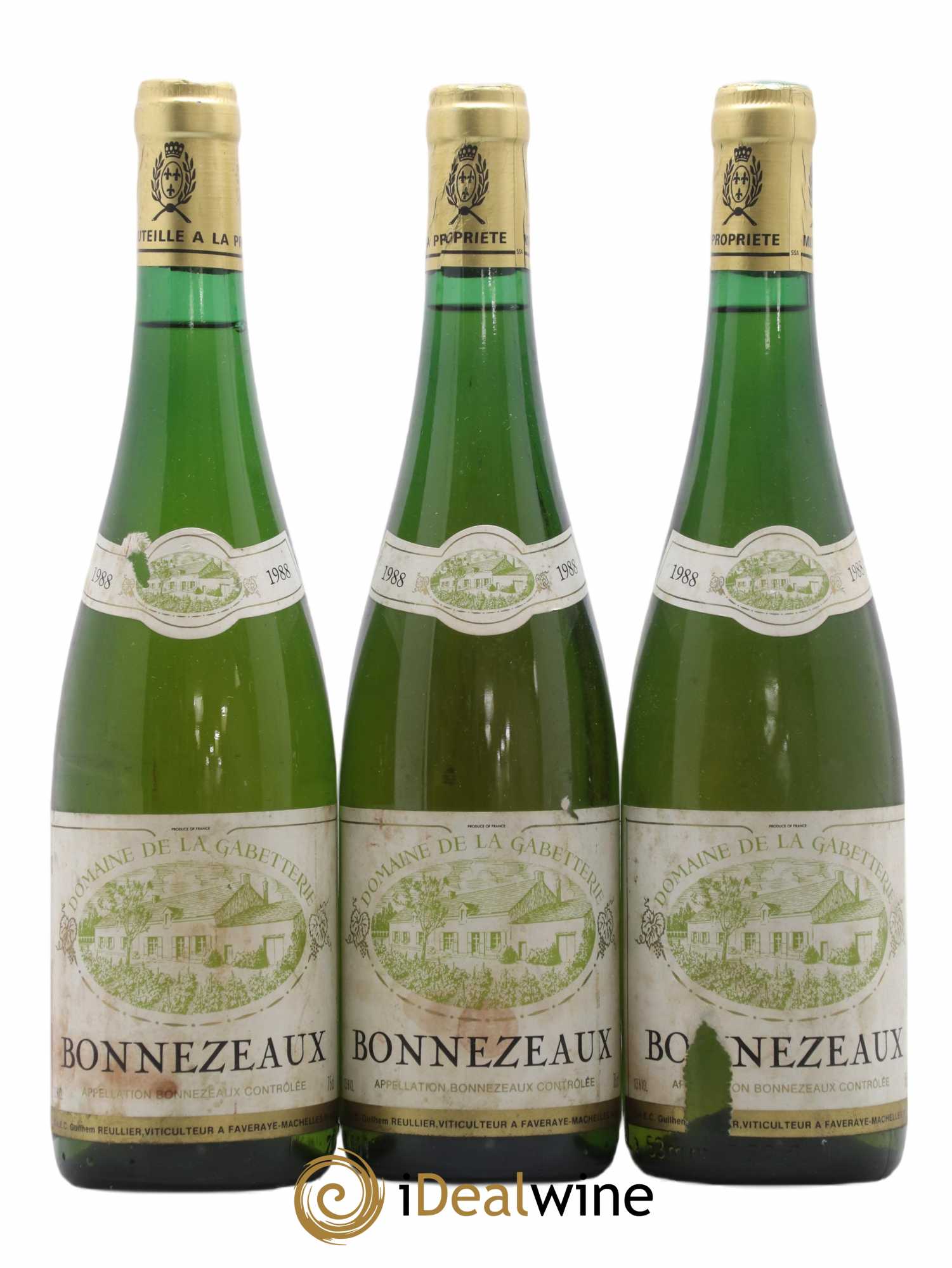 Bonnezeaux Domaine Gabetterie 1988 - Lotto di 3 bottiglie - 0