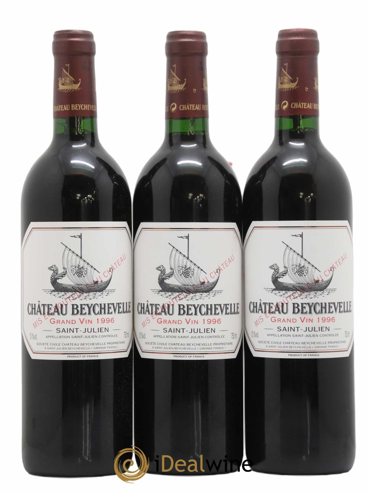 Château Beychevelle 4ème Grand Cru Classé 1996 - Lot de 12 bouteilles - 3