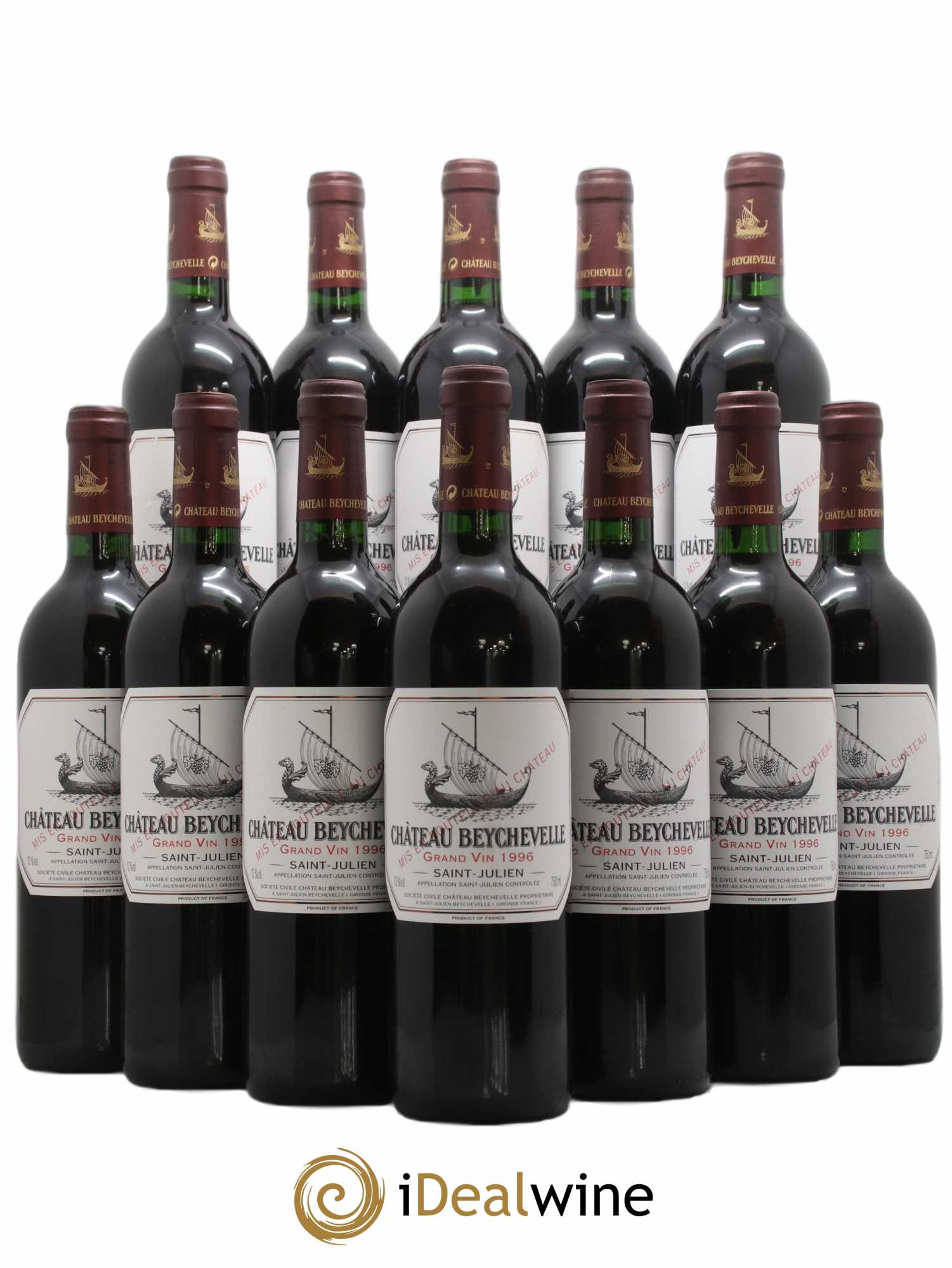 Château Beychevelle 4ème Grand Cru Classé 1996 - Lot de 12 bouteilles - 0