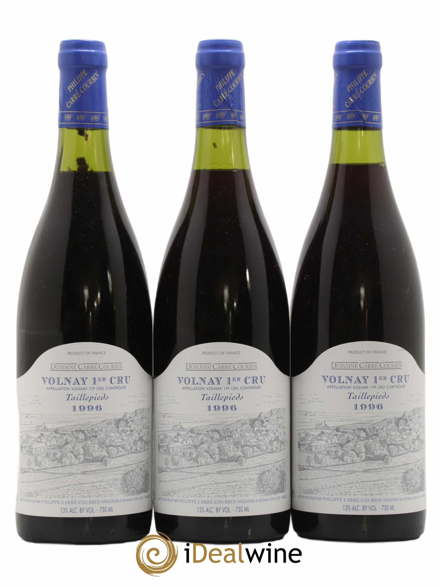 Volnay 1er Cru Taillepied Carre Courbin 1996 - Posten von 3 Flaschen - 0