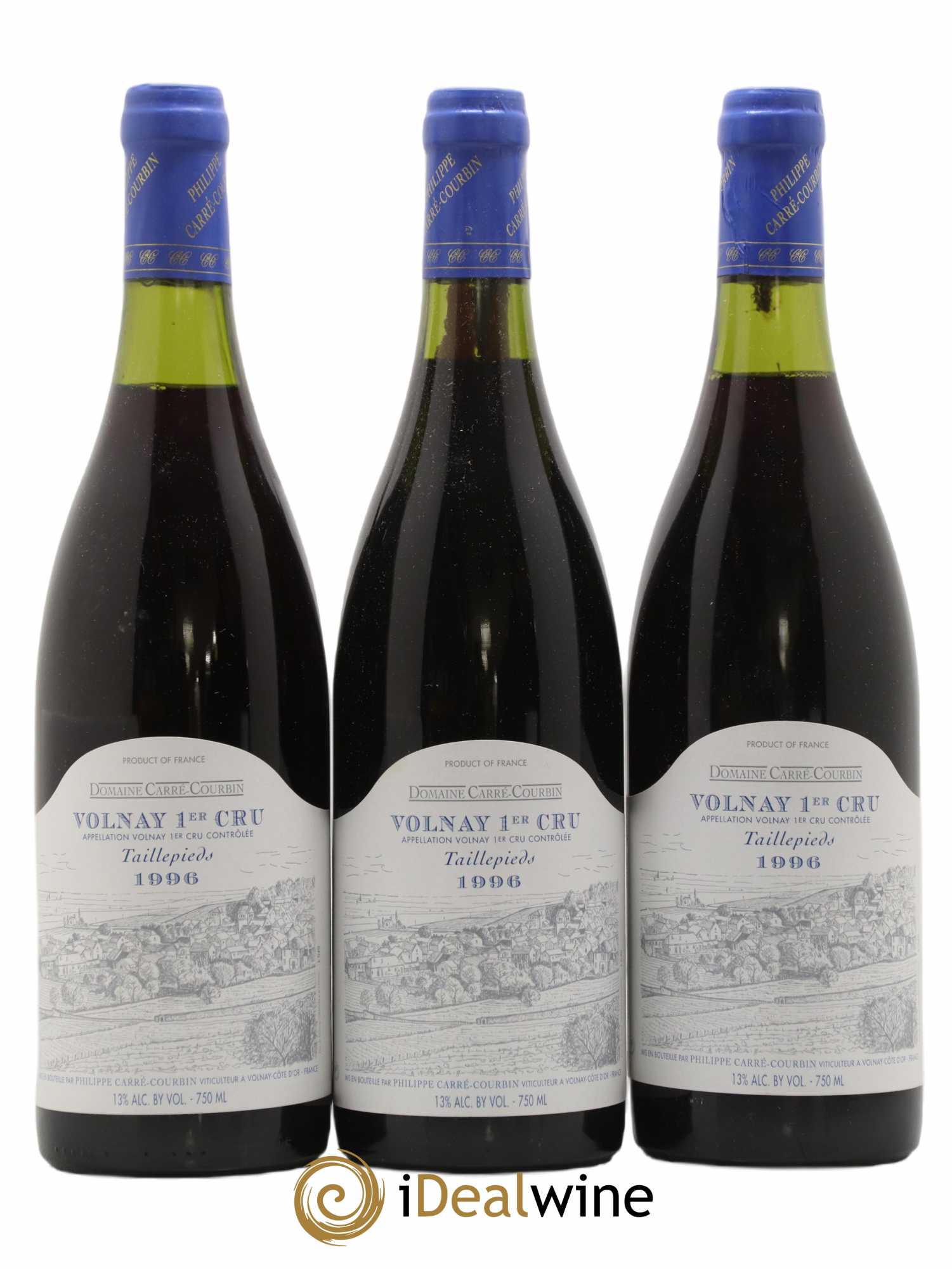 Volnay 1er Cru Taillepied Carre Courbin 1996 - Posten von 3 Flaschen - 0