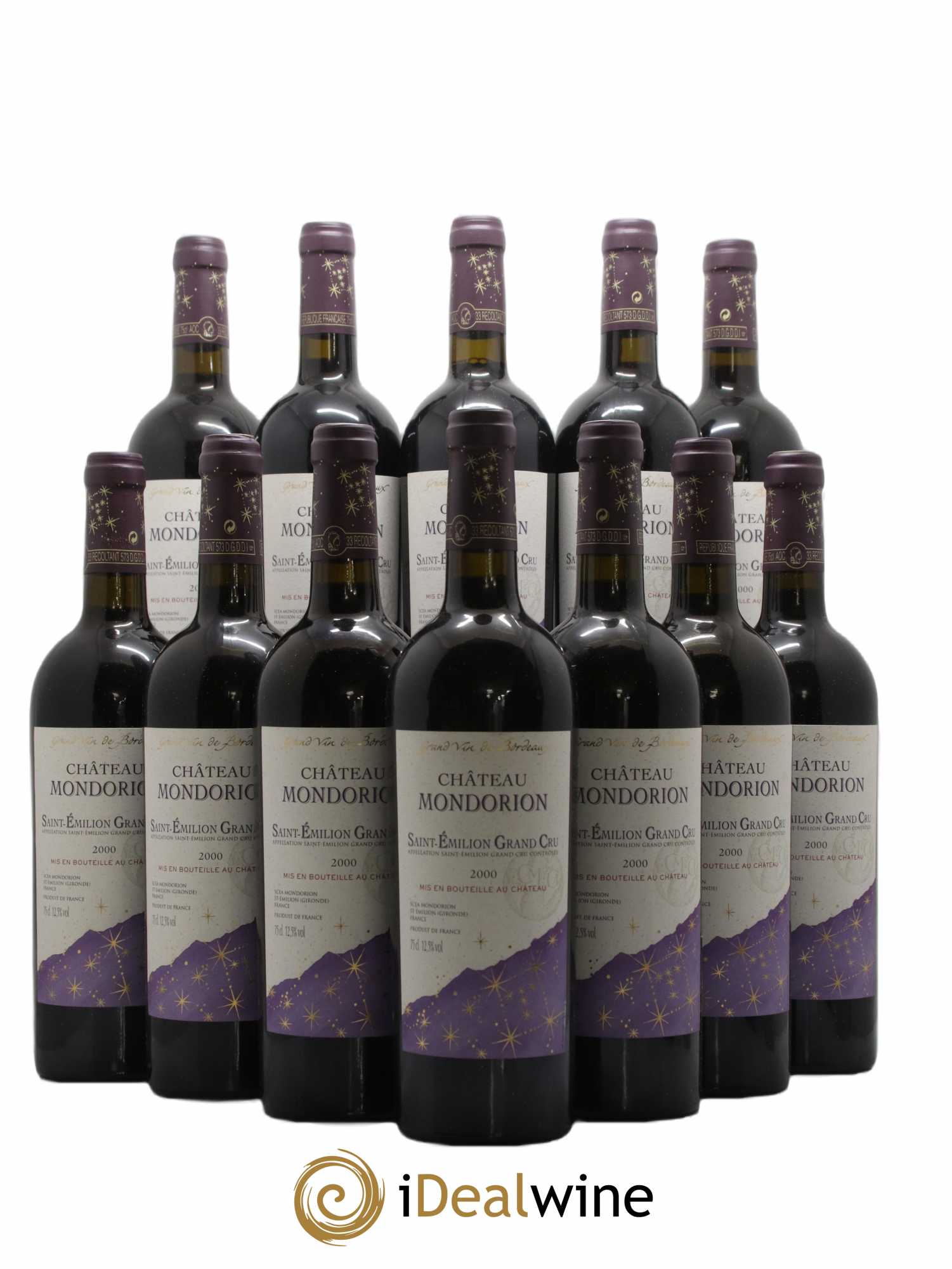 Saint-Émilion Grand Cru Chateau Mondorion 2000 - Posten von 12 Flaschen - 0