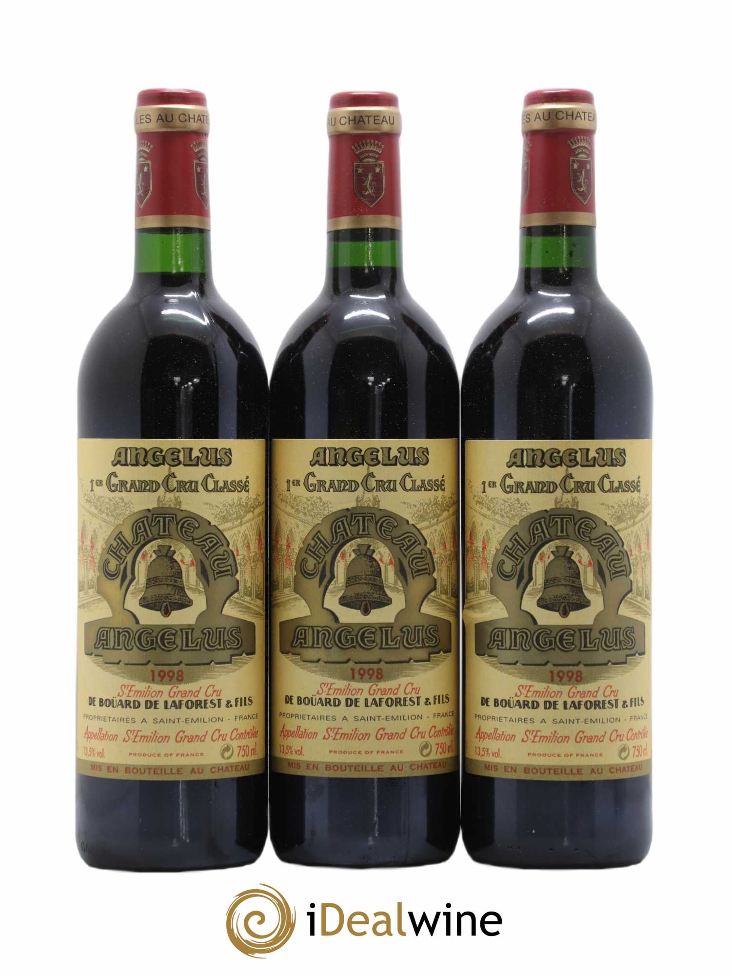 Château Angélus 1er Grand Cru Classé A 1998 - Lot de 12 bouteilles - 1
