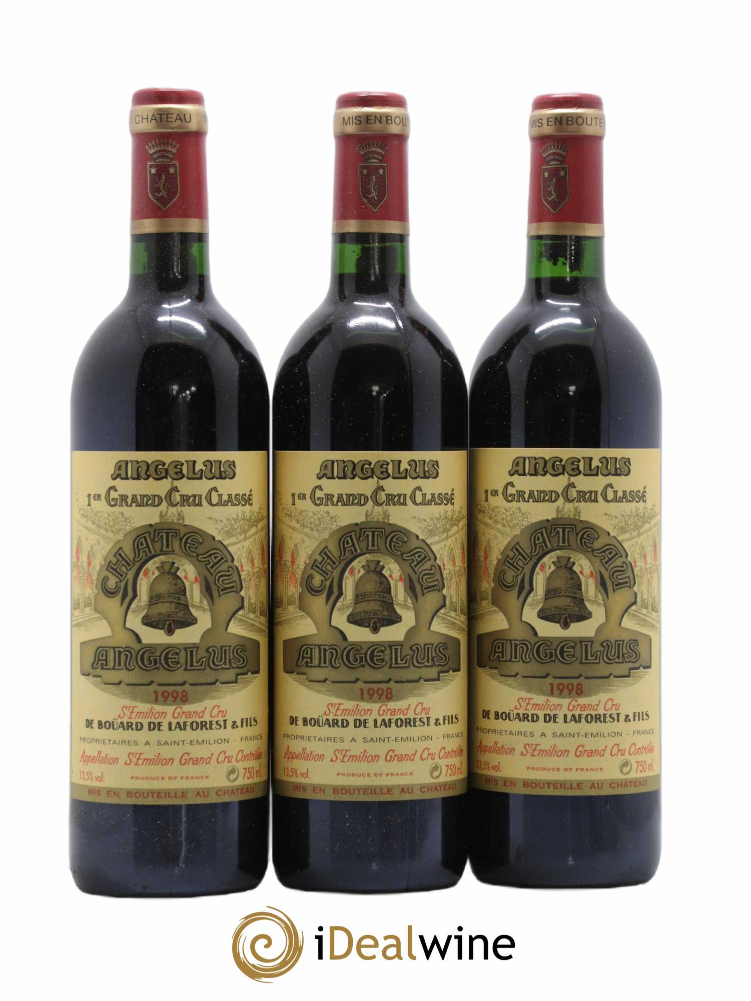 Château Angélus 1er Grand Cru Classé A 1998 - Lot de 12 bouteilles - 3