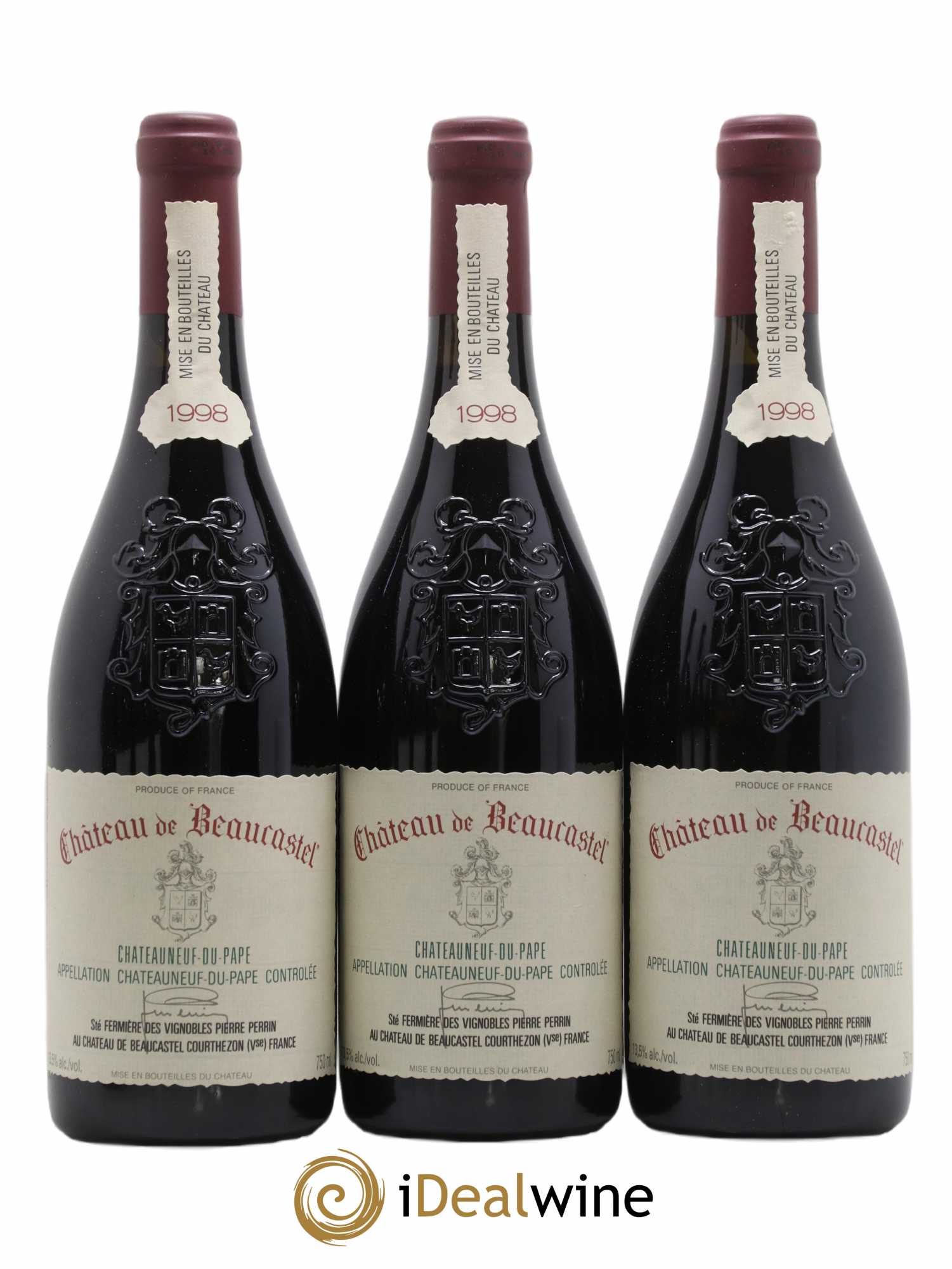 Châteauneuf-du-Pape Château de Beaucastel Famille Perrin 1998 - Lot de 12 bouteilles - 1