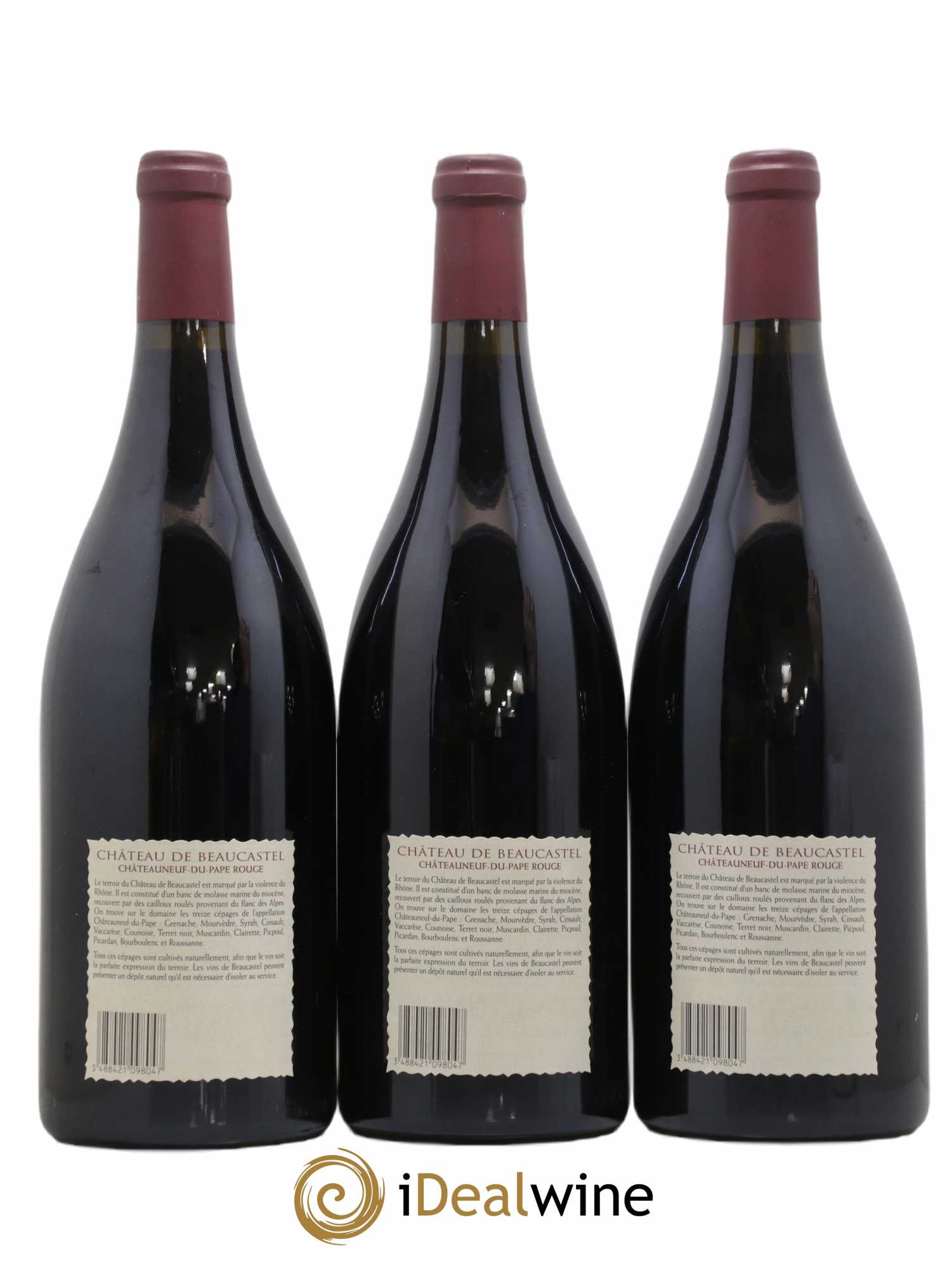 Châteauneuf-du-Pape Château de Beaucastel Famille Perrin 1998 - Posten von 6 Magnum - 2