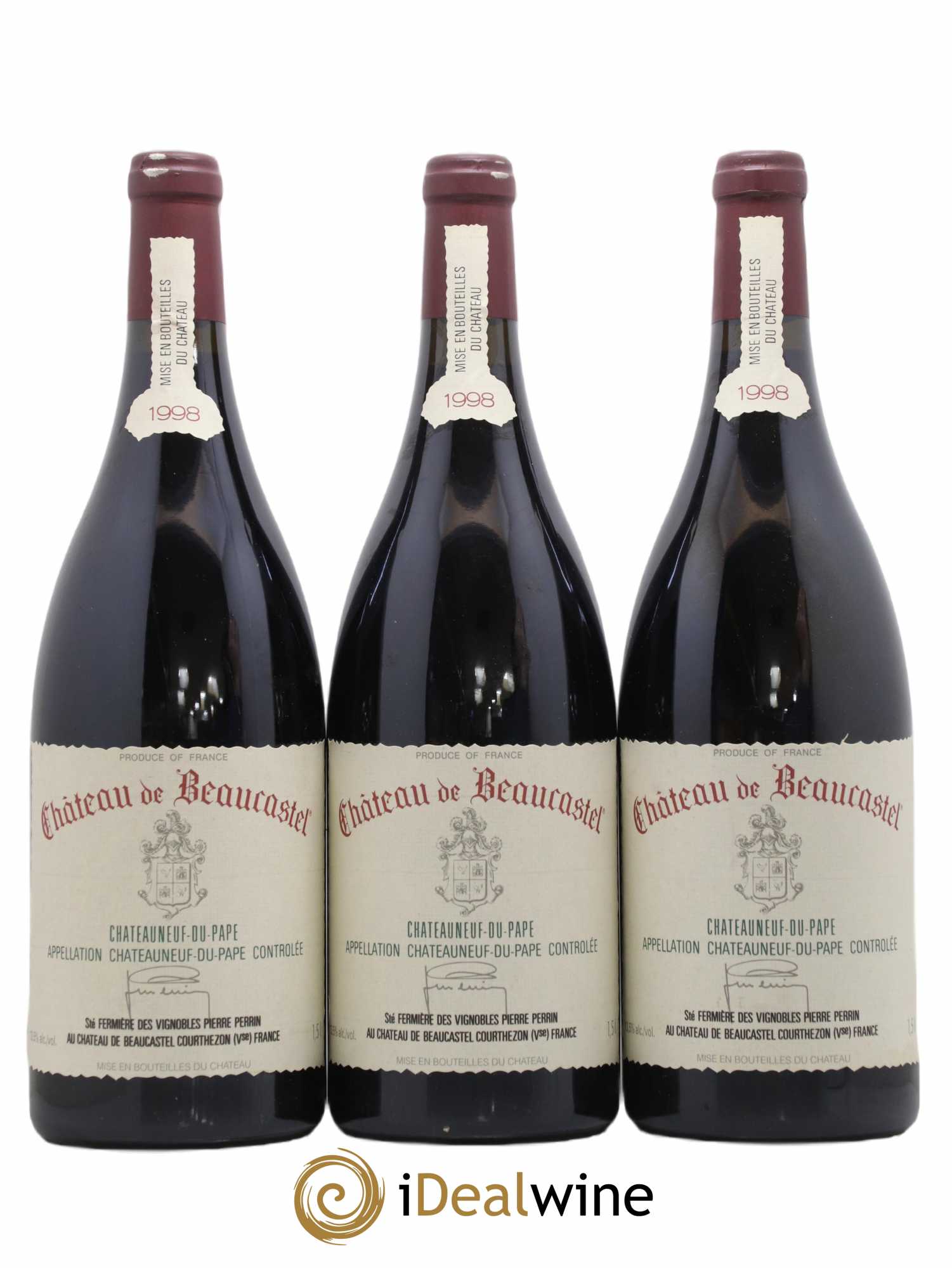 Châteauneuf-du-Pape Château de Beaucastel Famille Perrin 1998 - Posten von 6 Magnum - 3