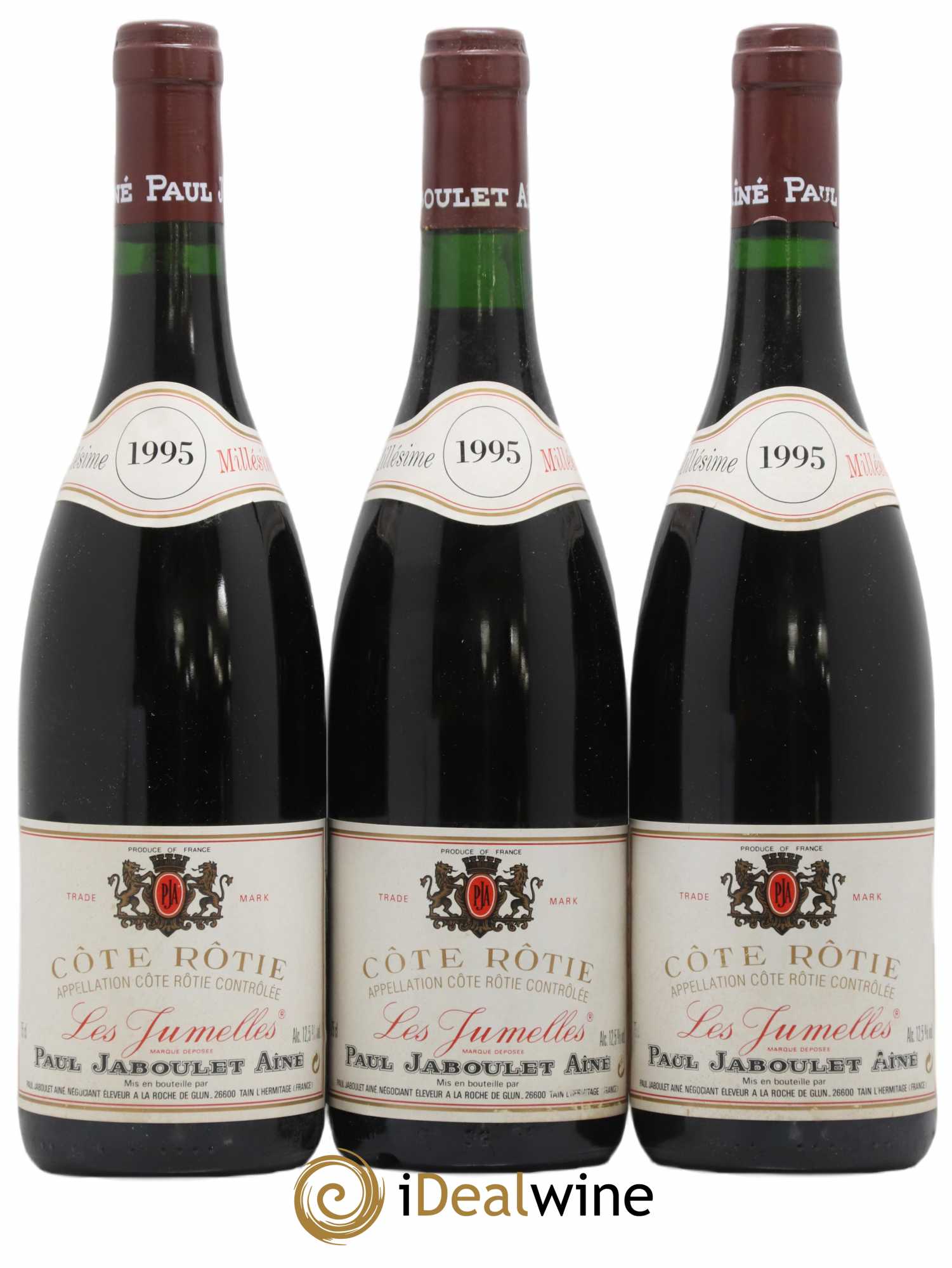 Côte-Rôtie Les Jumelles Paul Jaboulet Ainé 1995 - Lot de 3 bouteilles - 0