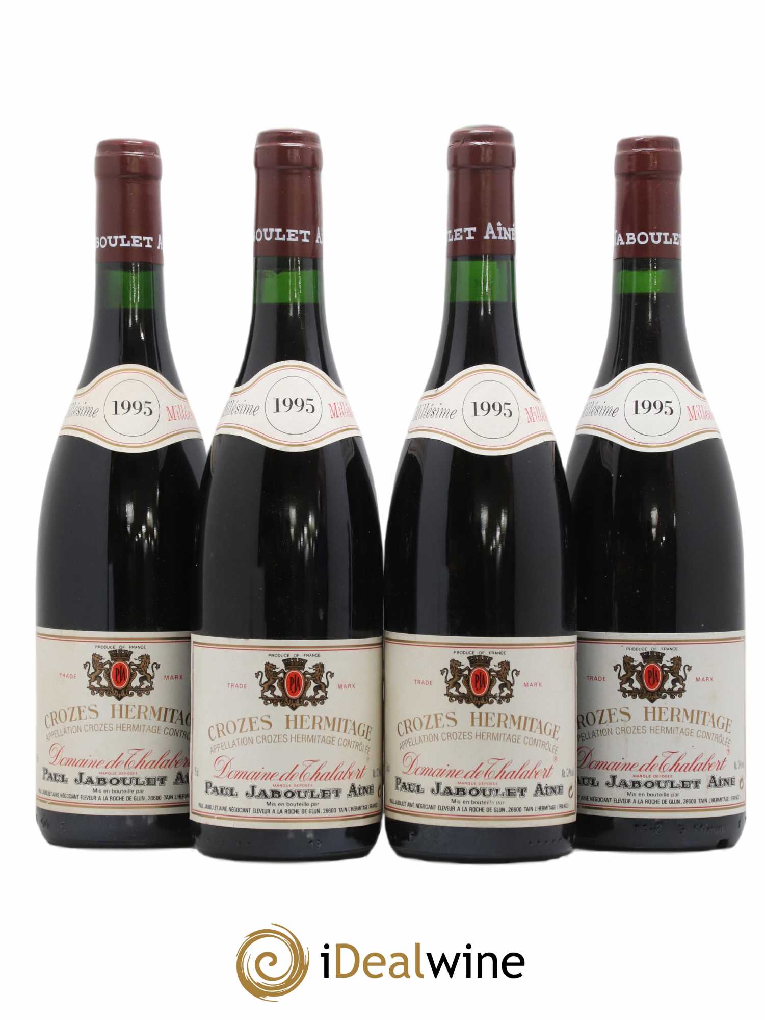 Crozes-Hermitage Domaine de Thalabert Paul Jaboulet Ainé 1995 - Lot de 4 bouteilles - 0