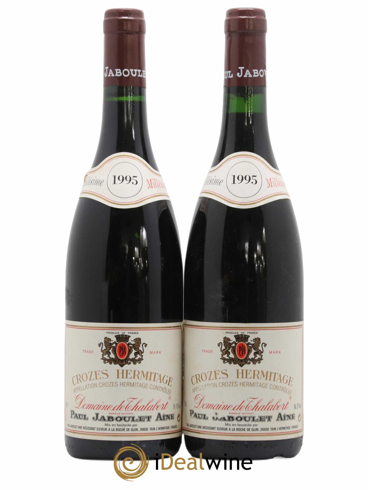 Crozes-Hermitage Domaine de Thalabert Paul Jaboulet Ainé 1995 - Lot de 2 bouteilles - 0