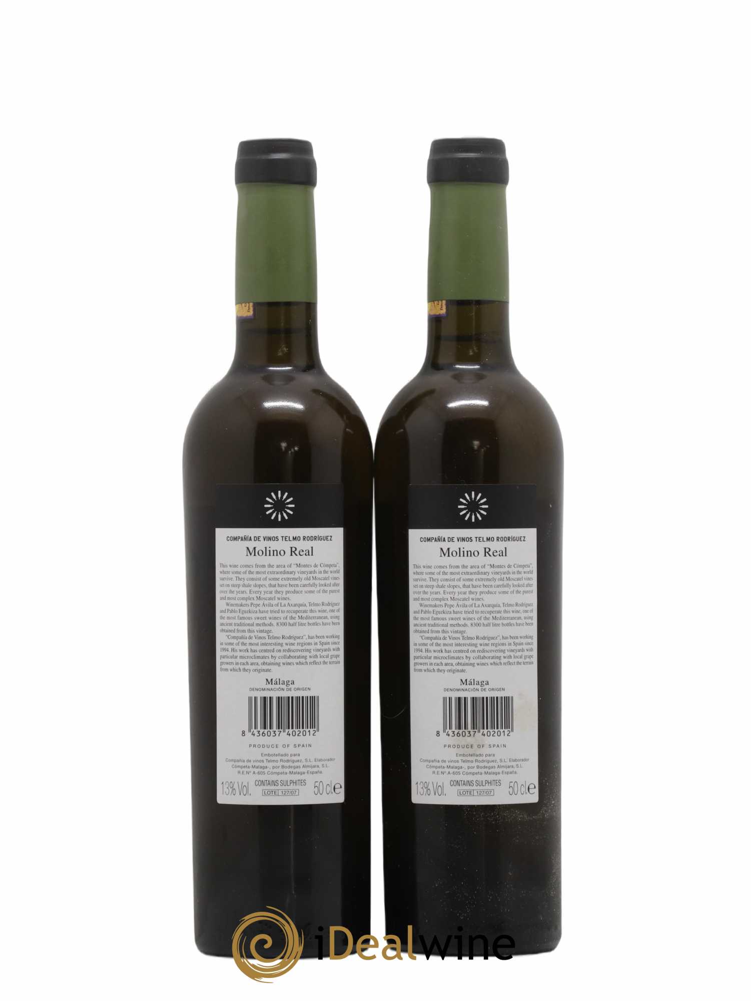 Espagne Malaga Molino Real Mountaine Wine 50Cl 2005 - Posten von 2 Flaschen - 1