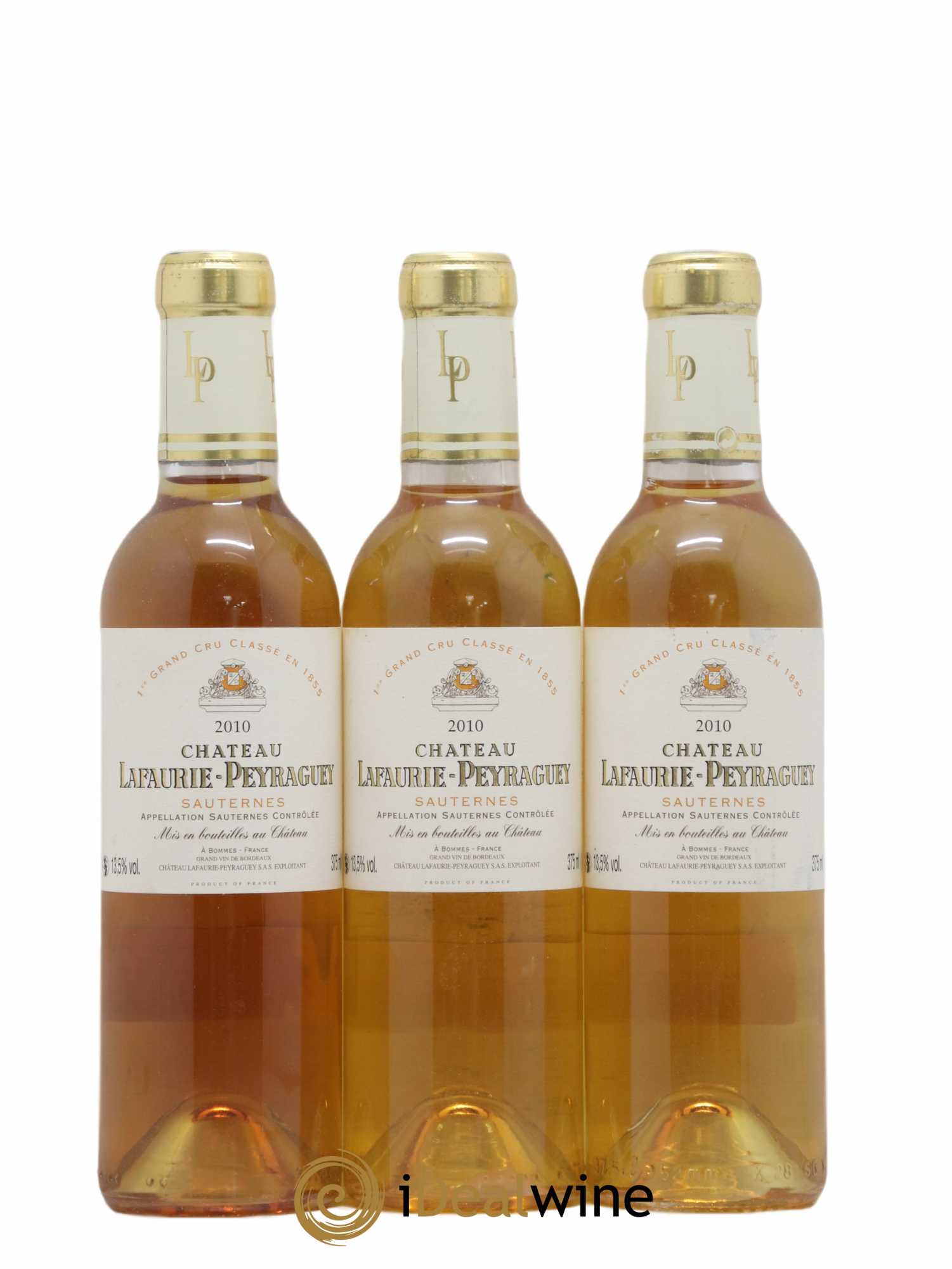 Château Lafaurie-Peyraguey 1er Grand Cru Classé 2010 - Posten von 3 Demi-Flaschen - 0