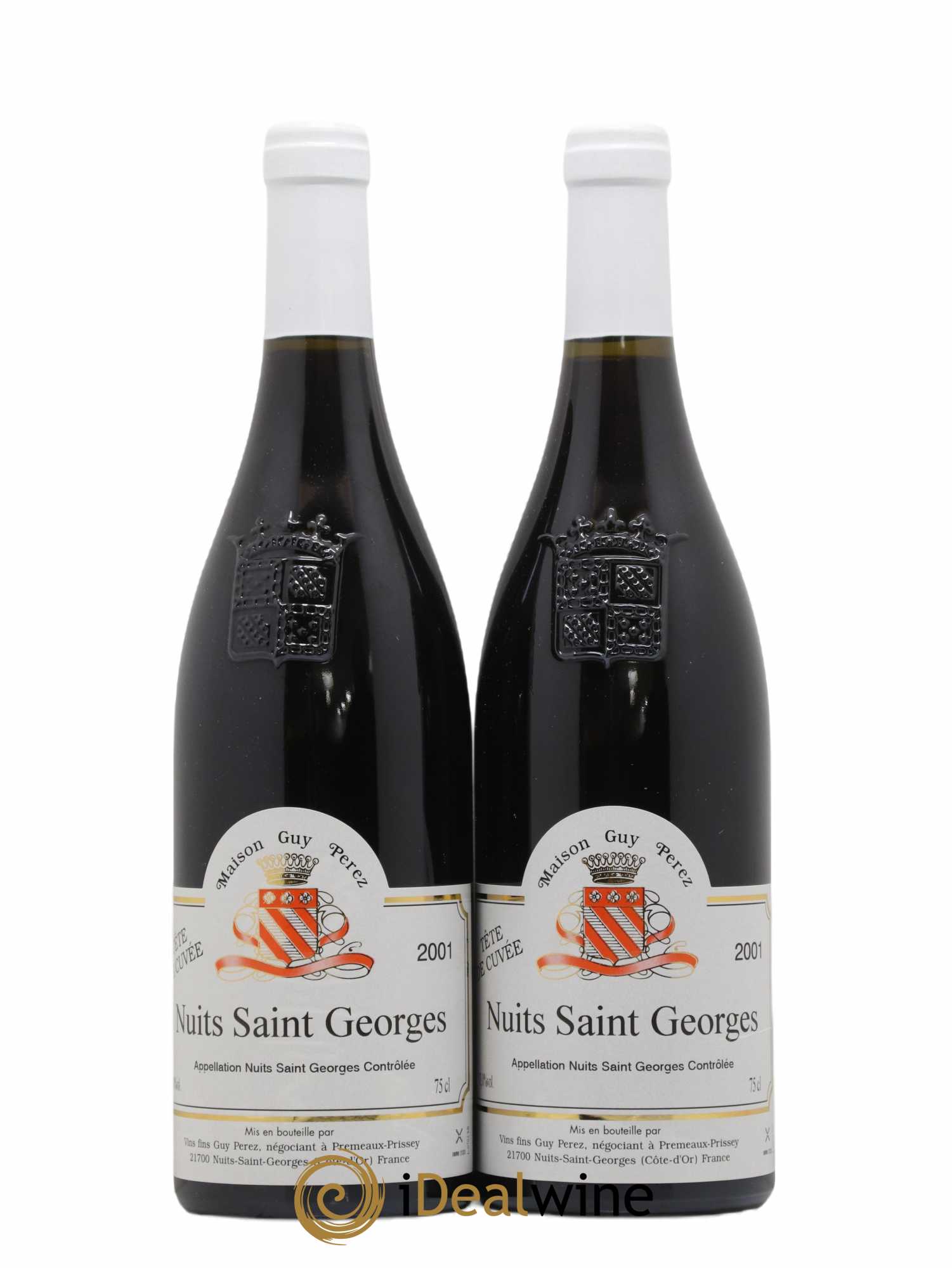 Nuits-Saint-Georges Tête de cuvée Guy Perez 2001 - Lot de 2 bouteilles - 0