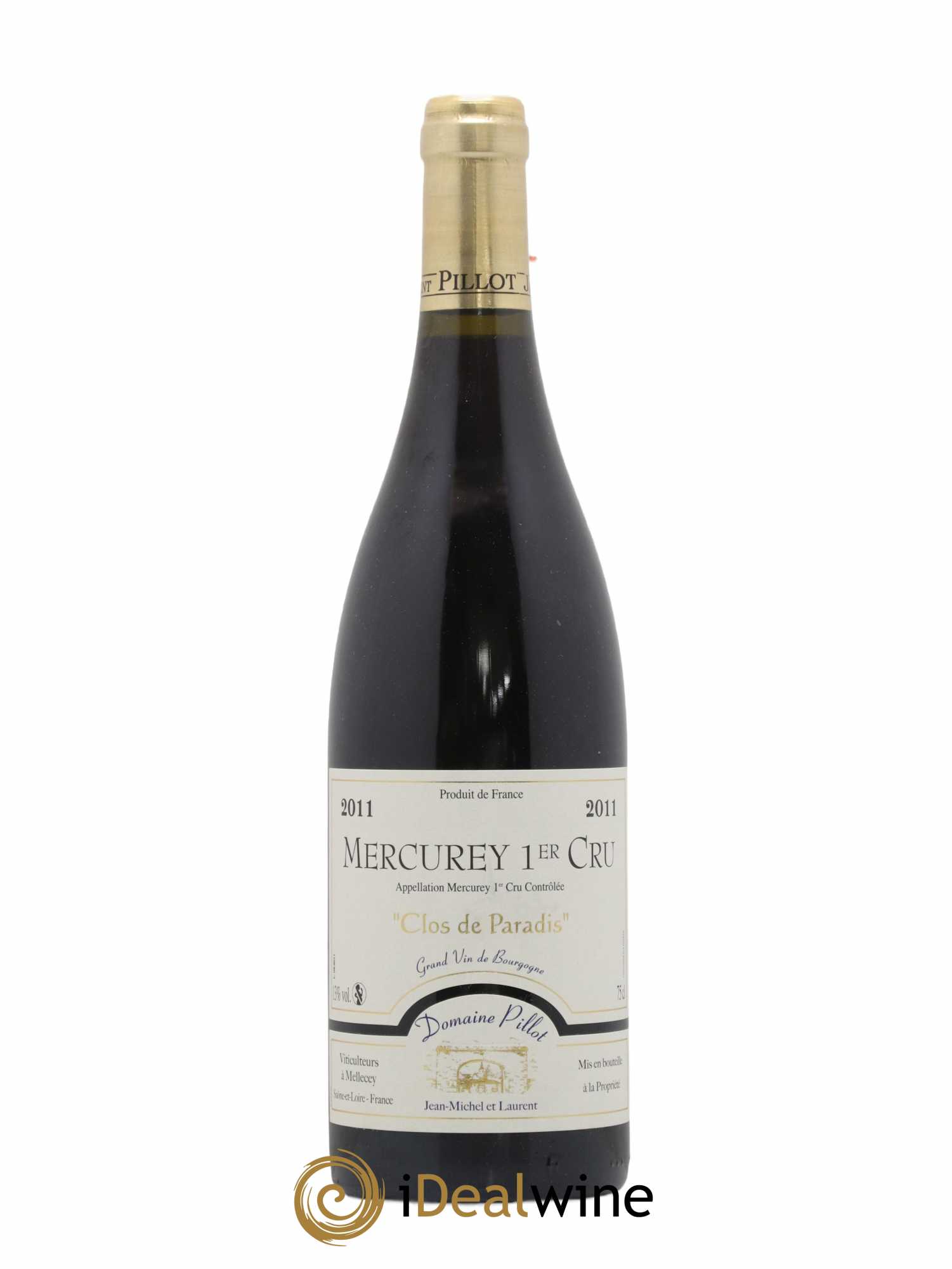 Mercurey 1er Cru Clos De Paradis Pillot 2011 - Posten von 1 Flasche - 0