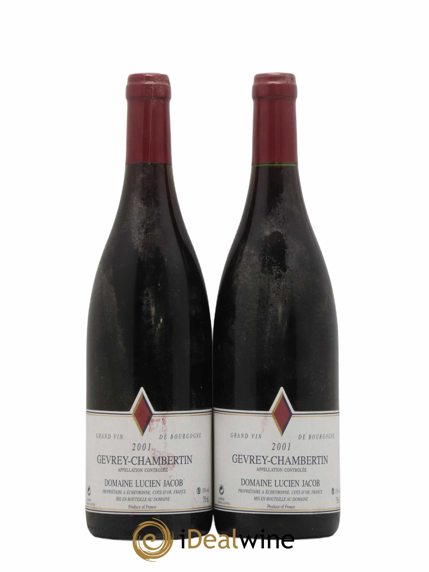 Gevrey-Chambertin Lucien Jacob 2001 - Lot de 2 bouteilles - 0