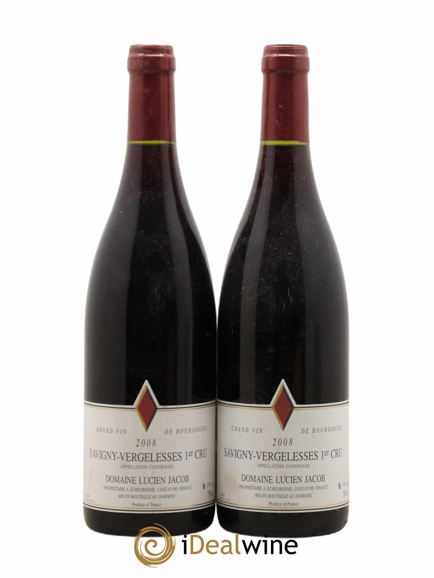 Savigny-lès-Beaune 1er Cru Vergelesses Lucien Jacob 2008 - Posten von 2 Flaschen - 0