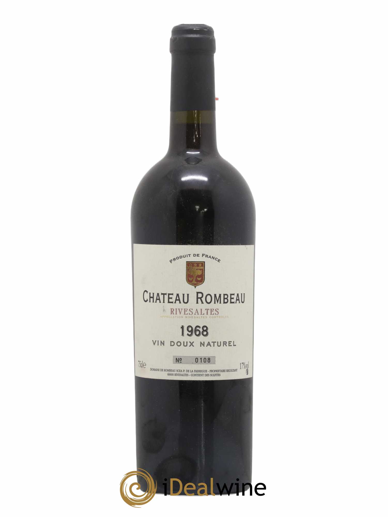 Rivesaltes Château Rombeau 1968 - Posten von 1 Flasche - 0