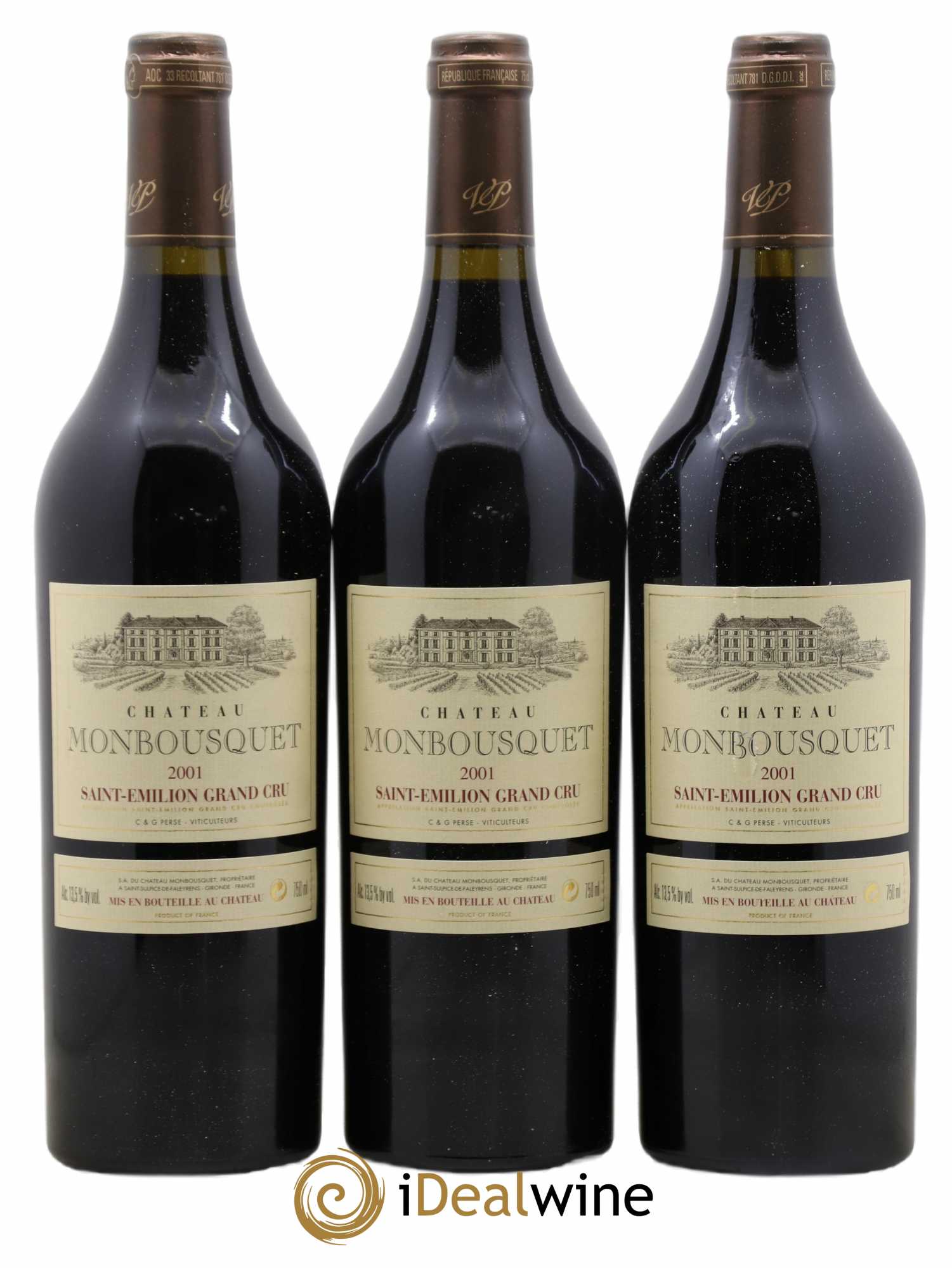 Château Monbousquet Grand Cru Classé 2001 - Lot de 12 bouteilles - 1