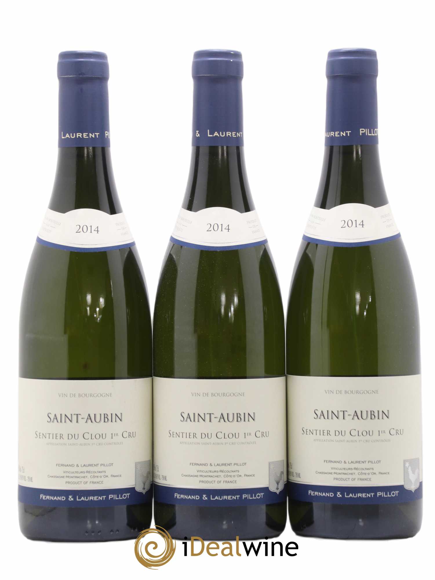 Saint-Aubin 1er Cru Sentier Du Clou Fernand & Laurent Pillot 2014 - Lotto di 3 bottiglie - 0